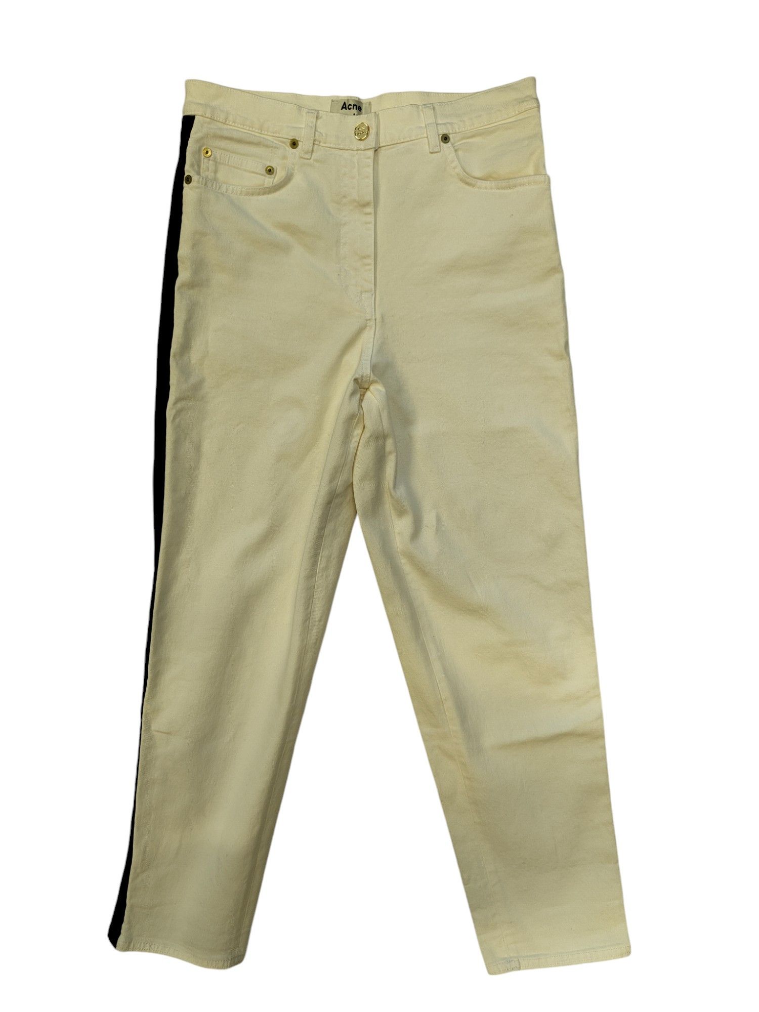 Acne Studios Straight Leg Jeans With Black Stripes On The Side Size 26" / US 2 / IT 38 - 1 Thumbnail