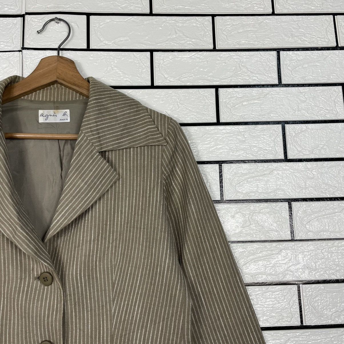 agnes b. Agnes B Stripe Women Jacket Size M / US 6-8 / IT 42-44 - 5 Thumbnail