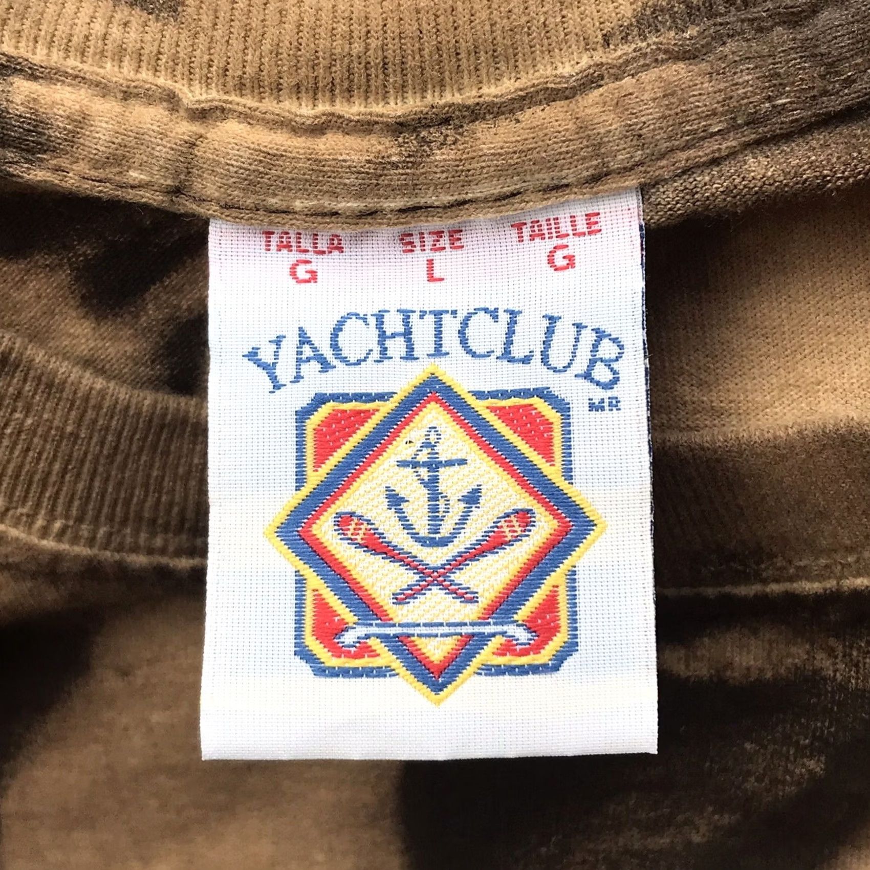 Vintage VTG Yacht Club T-Shirt Men Burnt Orange Gecko Lizard Tie-Dye Crew Neck Short Sleeve 90s Graphic USA Vintage Regular Size L Size US L / EU 52-54 / 3 - 3 Thumbnail