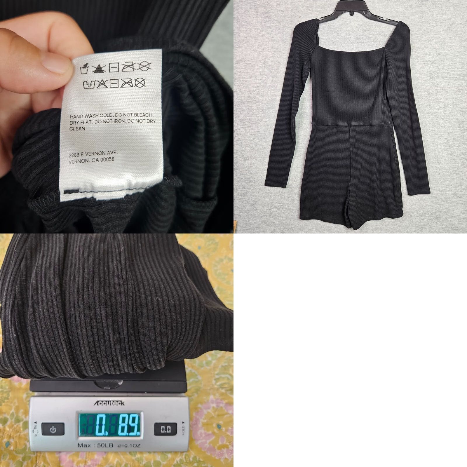 Reformation Reformation Jeans Jumpsuit Women's Black Ribbed Long Sleeve Size S Size S / US 4 / IT 40 - 8 Thumbnail