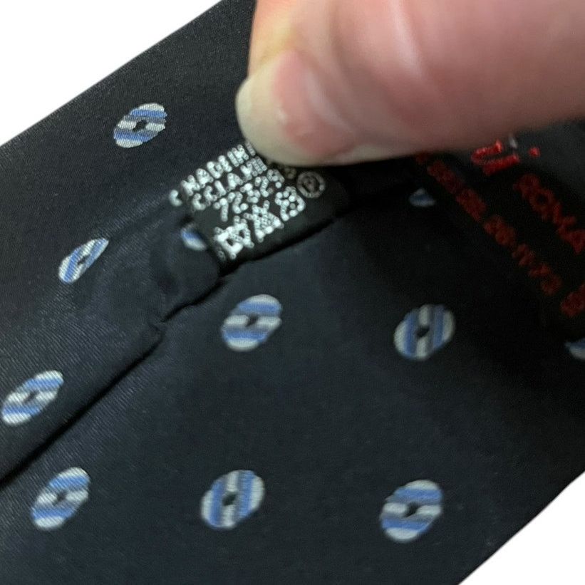 Brioni Brioni Handmade Italy Dark Blue silk tie Geometric Pattern Size ONE SIZE - 6 Thumbnail
