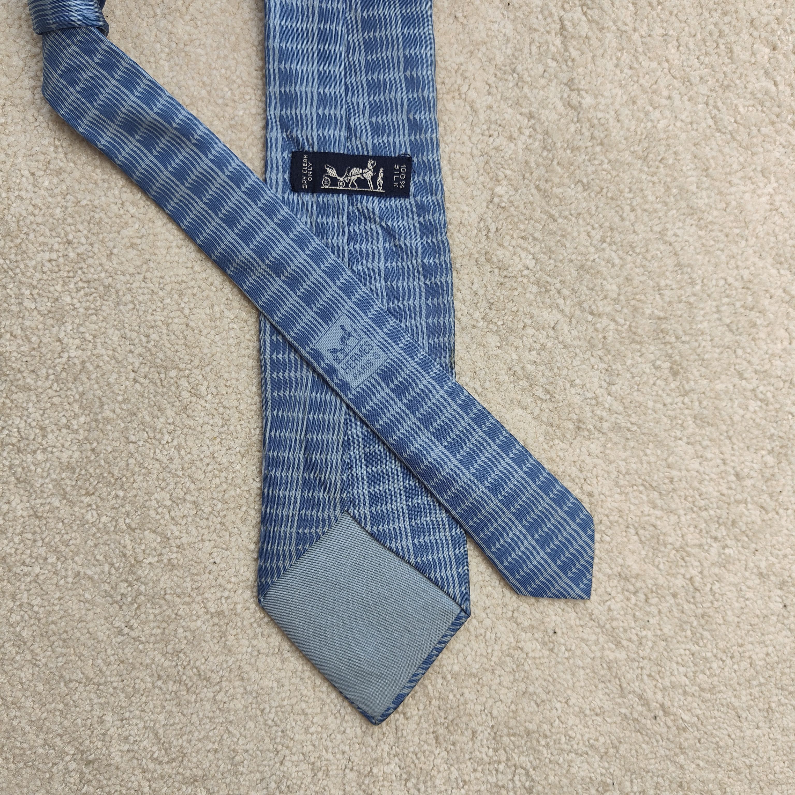 Hermes Hermes Paris Silk Tie Geometric 5280 SA Size ONE SIZE - 2 Thumbnail
