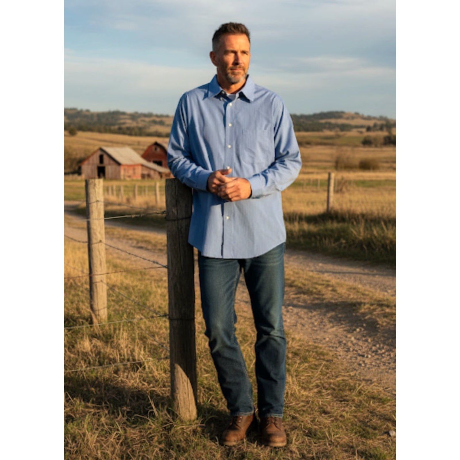 Roundtree & Yorke Roundtree & Yorke Button-Down Shirt Mens 2XT Blue Long Sleeve Striped Non-Iron Regular Size US XXL / EU 58 / 5 - 8 Thumbnail