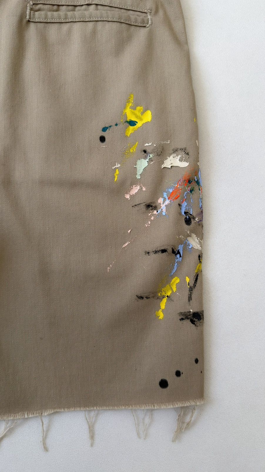 Gallery Dept. ‘Ricky’ Paint Splat Cut Off Beige Shorts Size US 32 / EU 48 - 18 Thumbnail