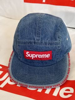 Supreme Supreme Worldwide Visor Tape Camp Cap Denim hat | Grailed