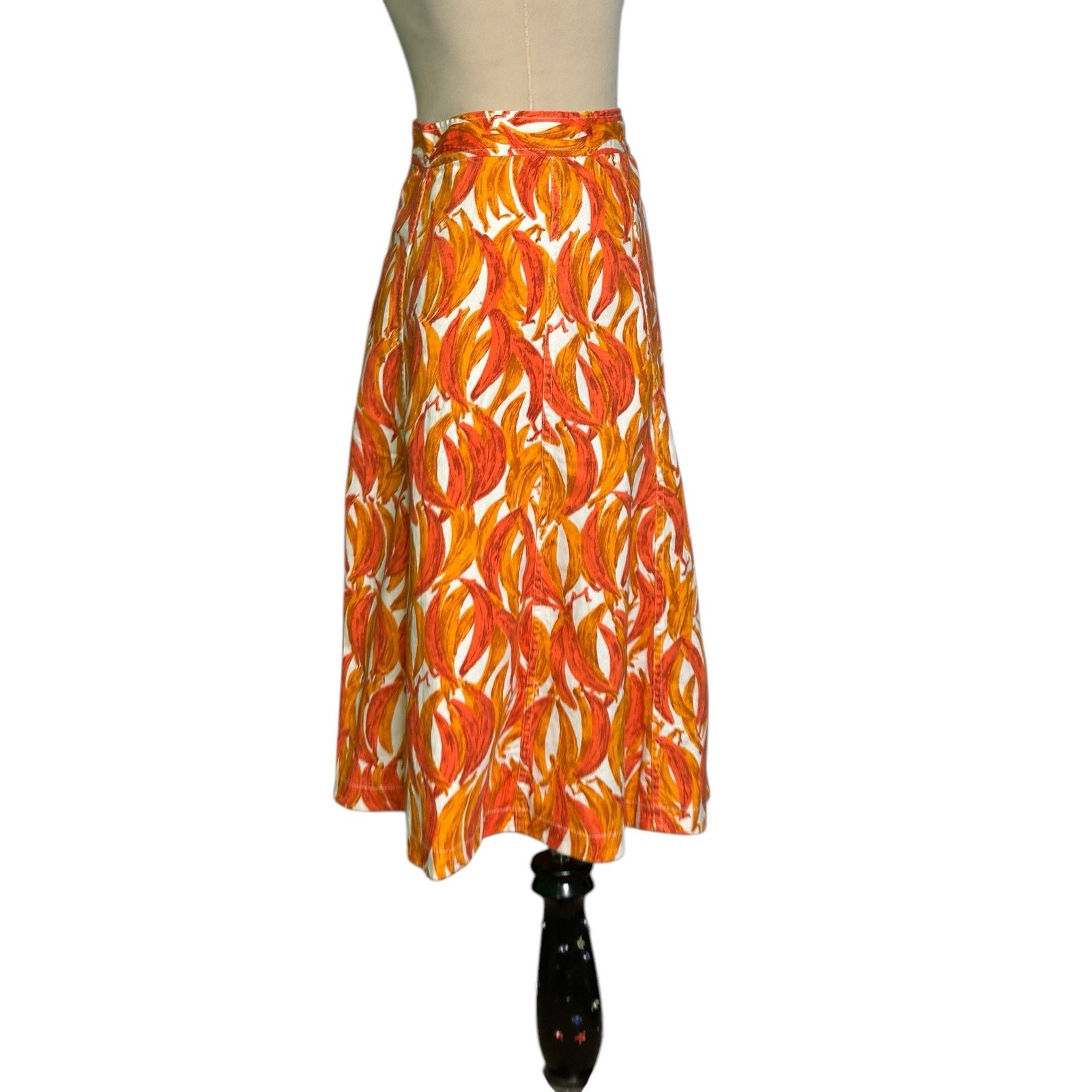Anthropologie Anthropolgie Maeve Banana Grove Denim midi Skirt Size 12 Size 34" / US 12 / IT 48 - 10 Thumbnail