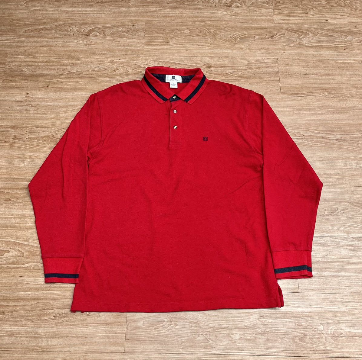 Givenchy × Vintage Vintage Givenchy Polo Shirt Rugby Long Sleeve Size US L / EU 52-54 / 3 - 1 Thumbnail