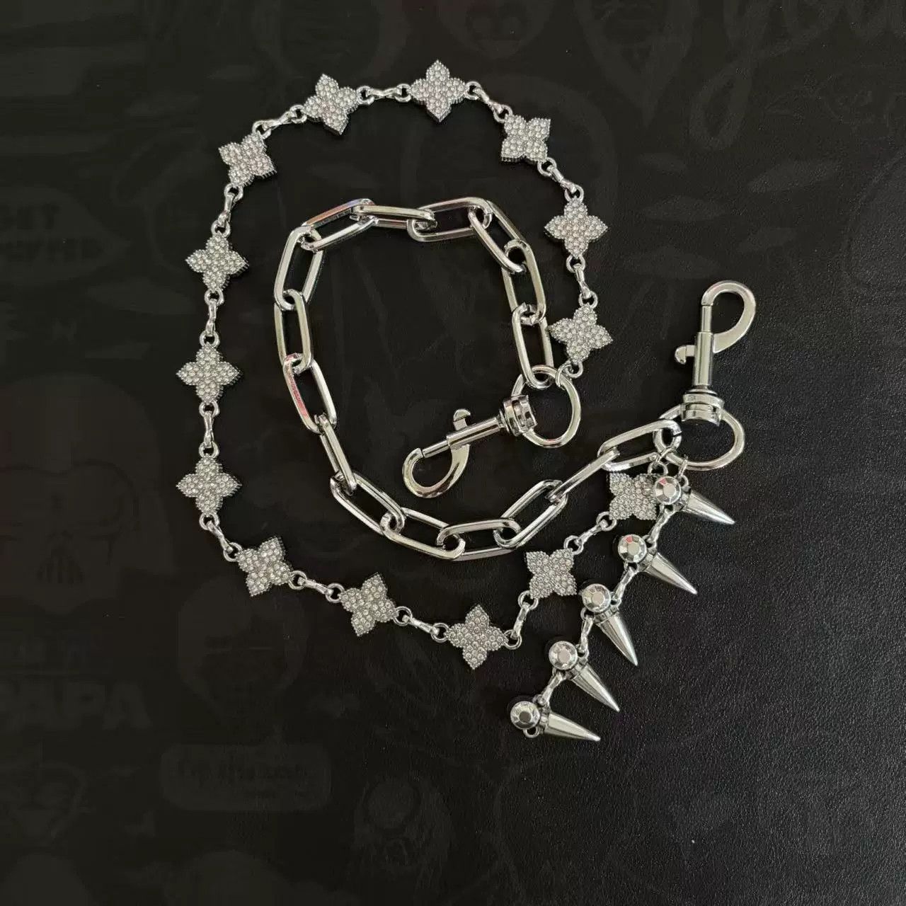 Vintage Retro hip-hop punk style jeans waist chain Size ONE SIZE - 3 Thumbnail