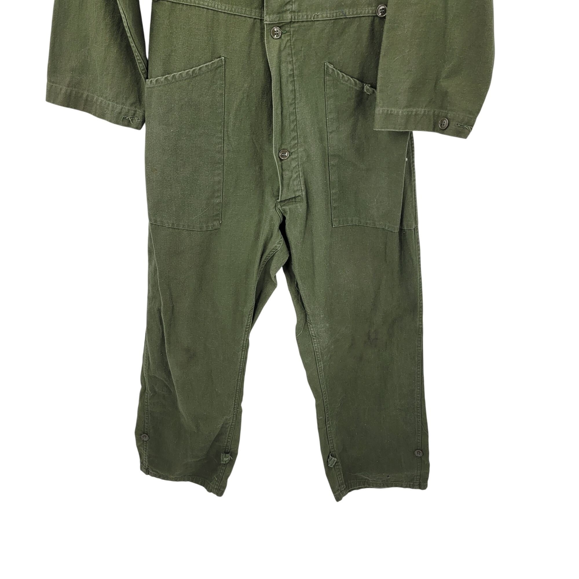 Vintage Vintage US Army OG-107 Cotton Sateen Coveralls M Army Green Size US 36 / EU 52 - 7 Thumbnail