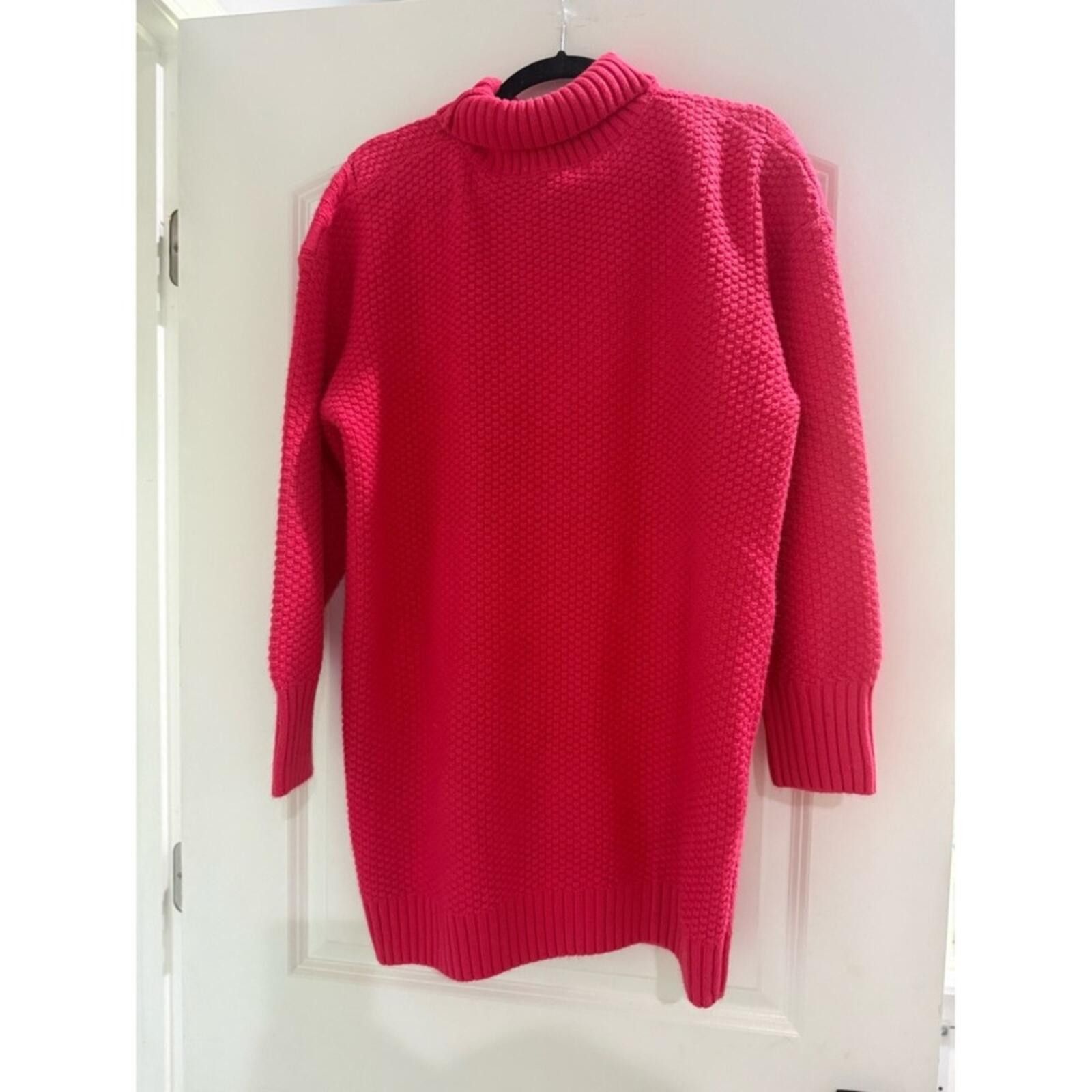 Other Turtleneck Knit Sweater Dress - Hot Pink Size M / US 6-8 / IT 42-44 - 4 Thumbnail