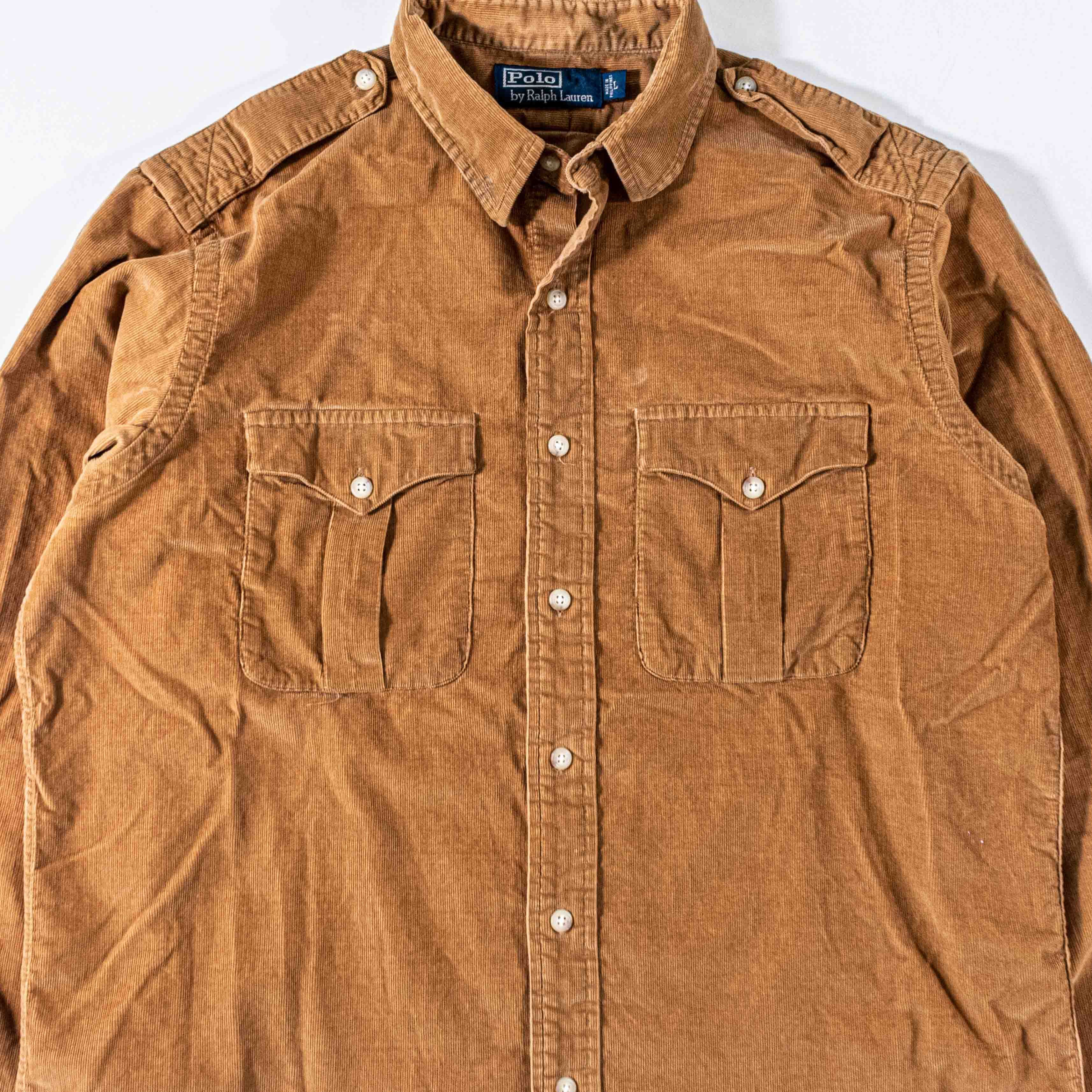 Polo Ralph Lauren Polo Ralph Lauren Corduroy Utility Field Shirt Y2K Work Size US L / EU 52-54 / 3 - 4 Thumbnail