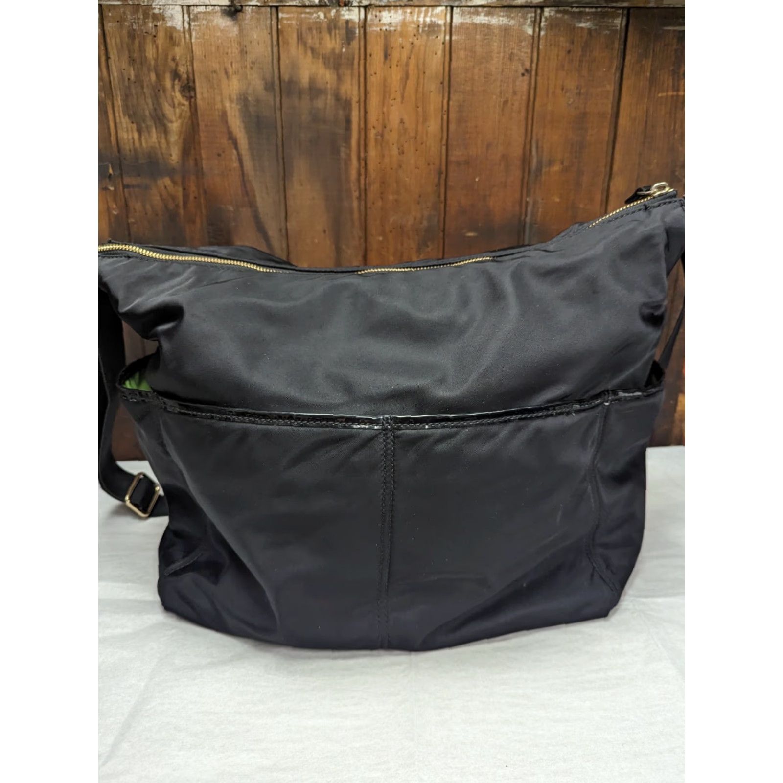 Vintage kate spade new york Chelsea Nylon Large Black Tote Bag Shoulder Travel Zipper Inner Pockets Lightweight Size ONE SIZE - 2 Thumbnail