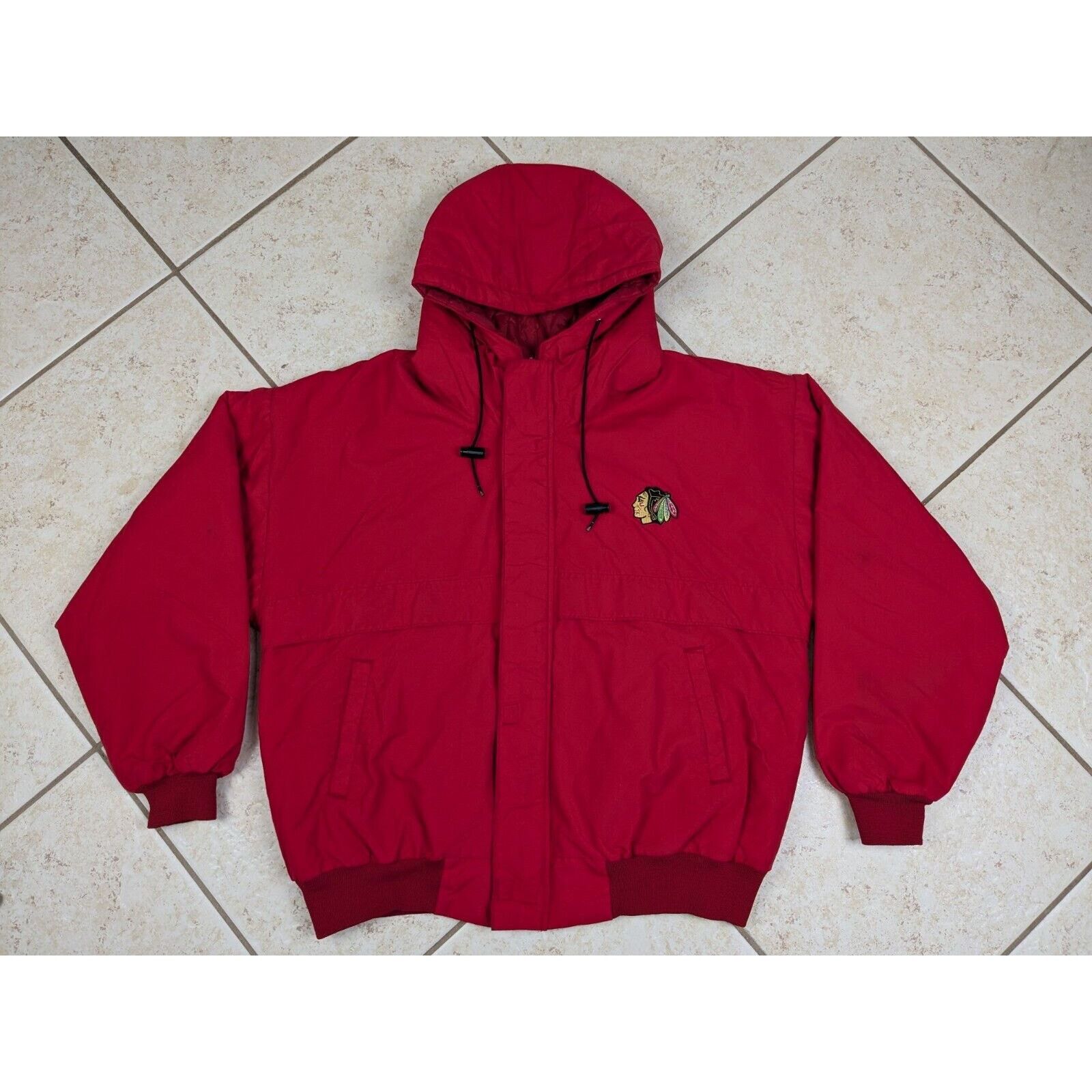 Chalk Line Vtg 1980s Blackhawks Chalk Line Spellout Jacket NHL Hockey Size US L / EU 52-54 / 3 - 2 Thumbnail