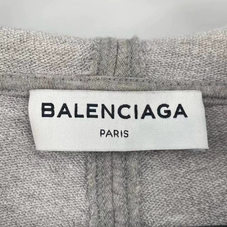 Balenciaga Balenciaga Grey small logo letter hoodie 2501-Nextarrow Size US S / EU 44-46 / 1 - 3 Thumbnail