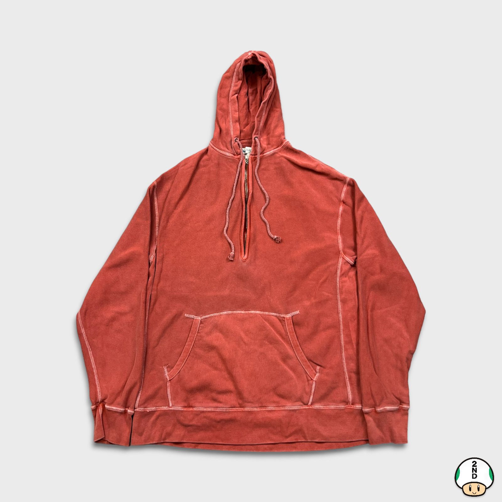 Vintage × Windriver Windriver Blank Hoodie Small Half Zip 90s Hooded Sweatshirt Size US S / EU 44-46 / 1 - 1 Thumbnail