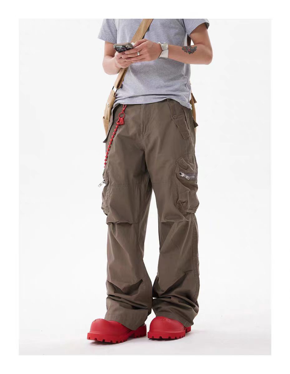 Designer × Japanese Brand × Vintage Vintage Street Zipper Pocket Workwear Pleated Work Pants Size US 30 / EU 46 - 3 Thumbnail