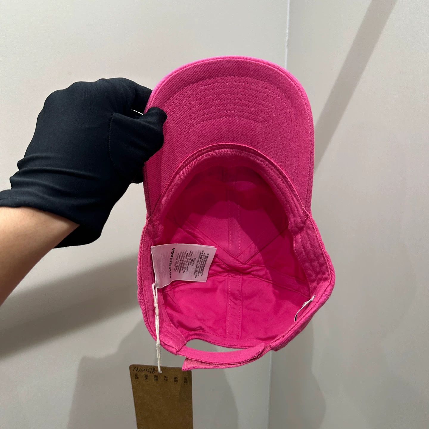 Balenciaga Balenciaga mar478 pink logo letter baseball cap L Size ONE SIZE - 4 Thumbnail