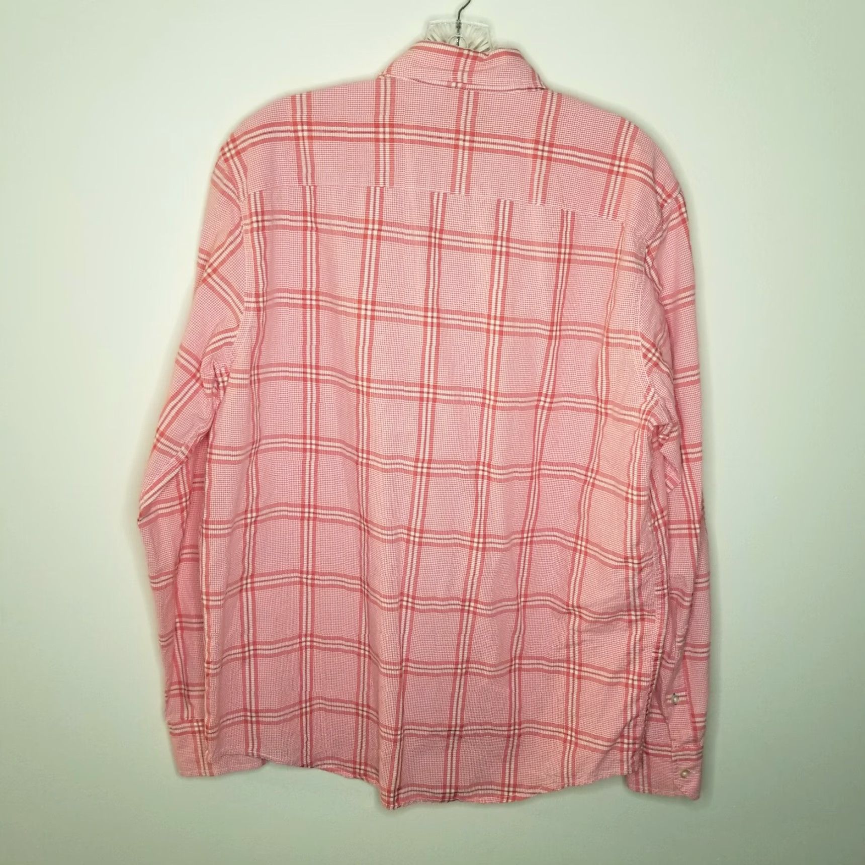 American Eagle Outfitters American Eagle Mens Pink Plaid Long Sleeve Button-Up Size Medium Size US M / EU 48-50 / 2 - 5 Thumbnail