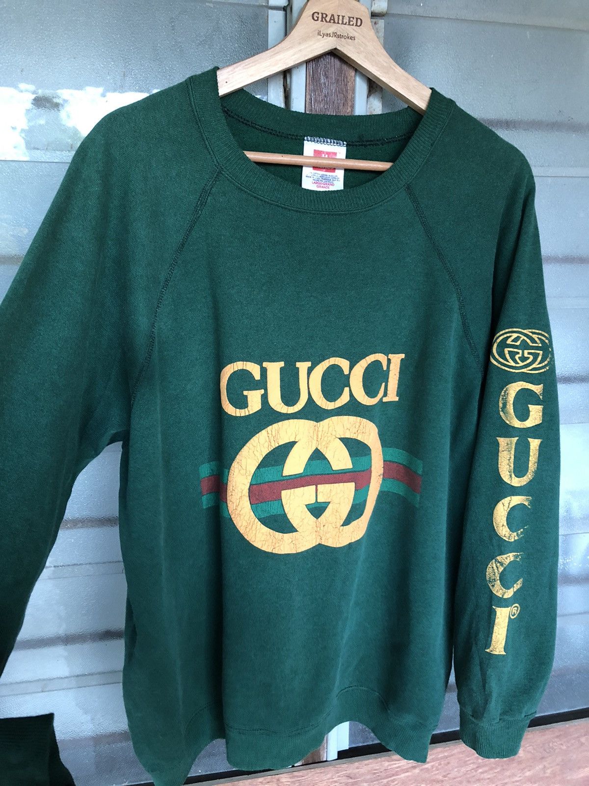 Vintage Vintage 90’s Gucci Bootleg Sweatshirt Size US L / EU 52-54 / 3 - 7 Thumbnail
