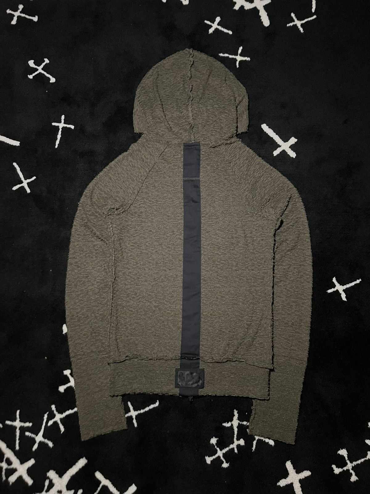 image of Le Grande Bleu L G B Le Grand Bleu Camo Zip Up Hoodie, Men's (Size Small)