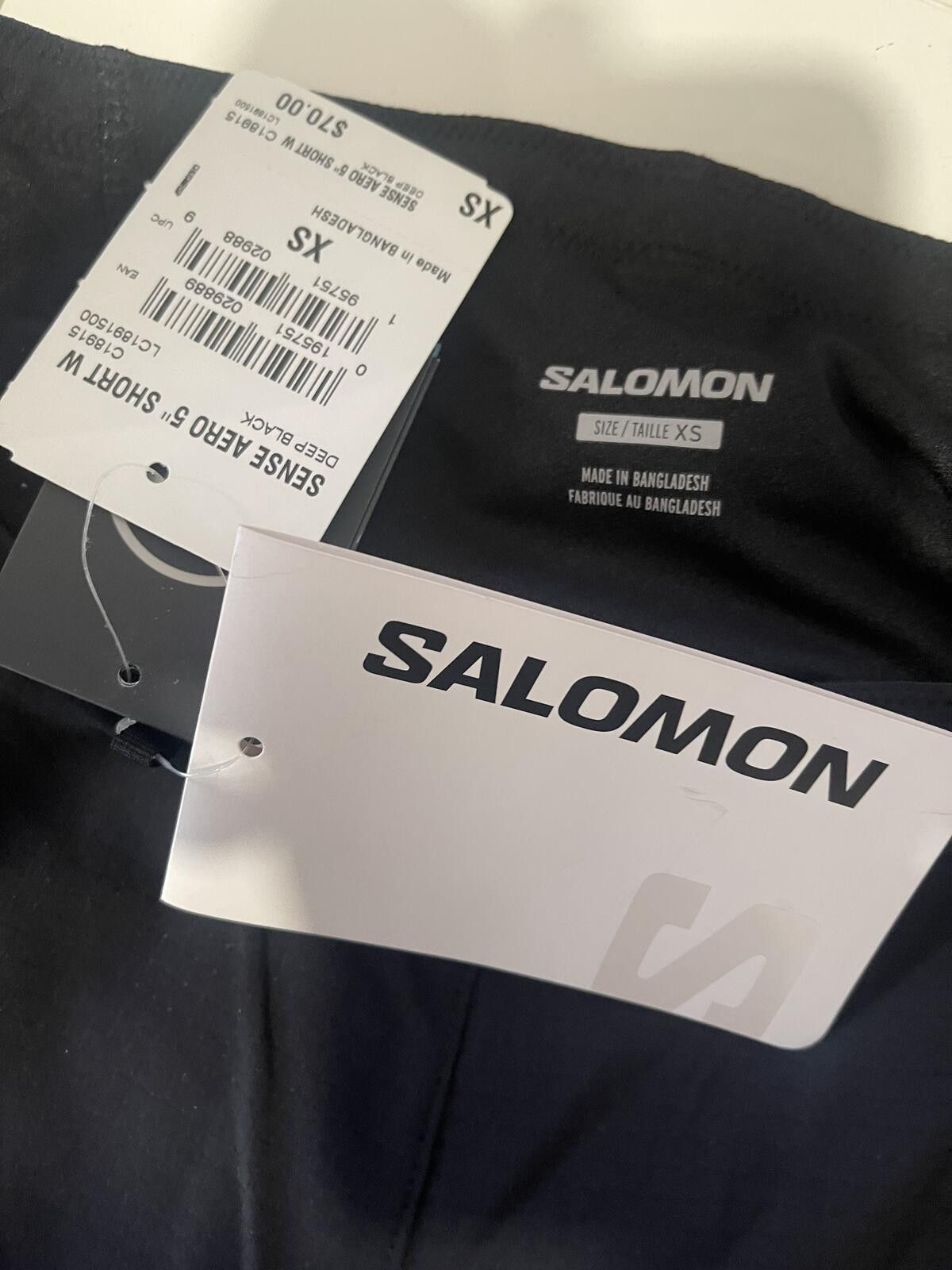 Salomon Salomon Sense Aero 5" Running Shorts XS Black Size 26" / US 2 / IT 38 - 3 Thumbnail