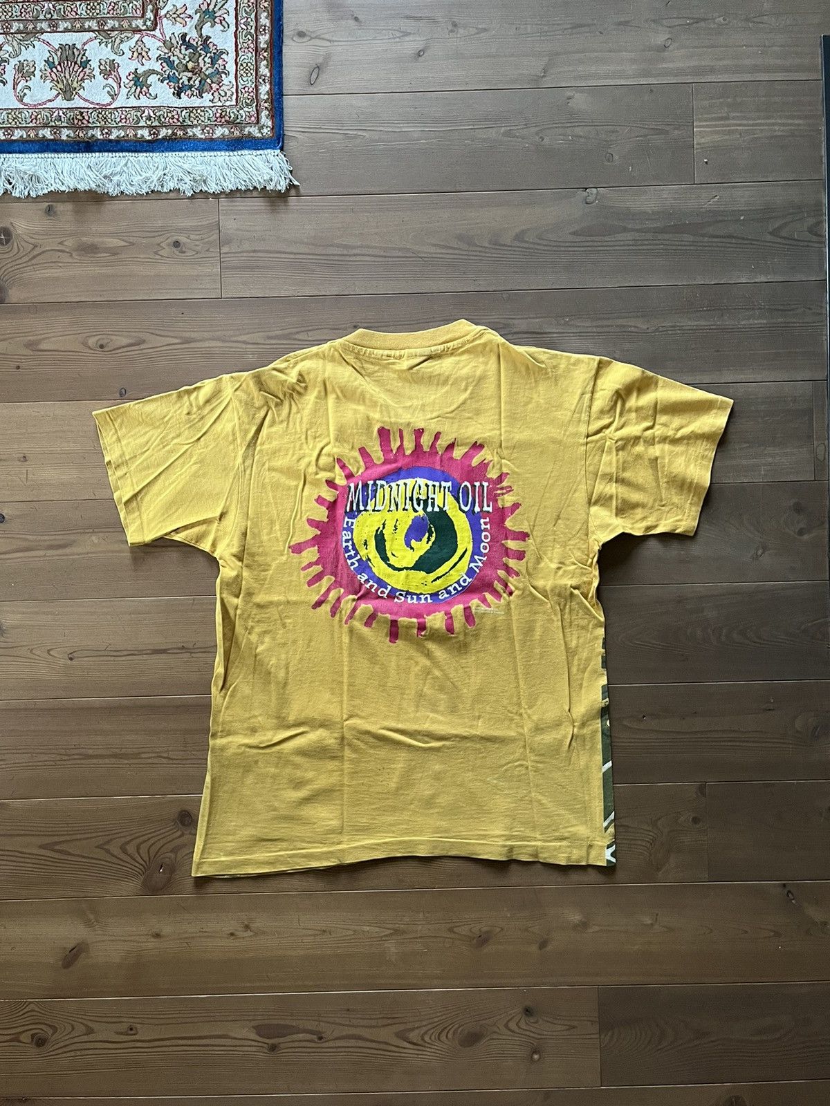 Band Tees × Vintage Midnight Oil Earn, Sun, Moon 1990's Band T-Shirt Size US L / EU 52-54 / 3 - 3 Thumbnail