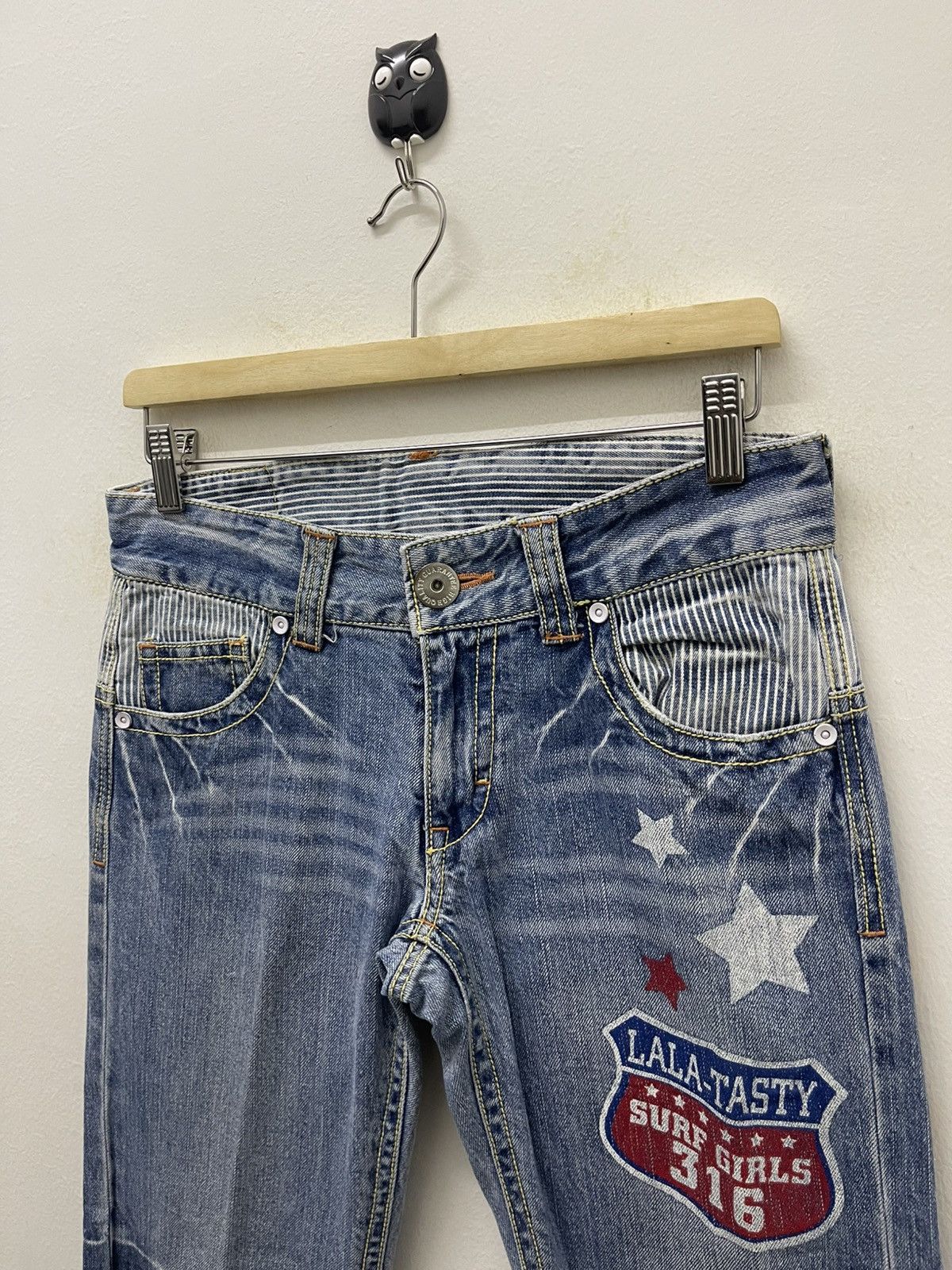 Japanese Brand Rare Vintage LTY Lala Tasty Surf Hickory Stripe Denim Size US 29 - 17 Thumbnail