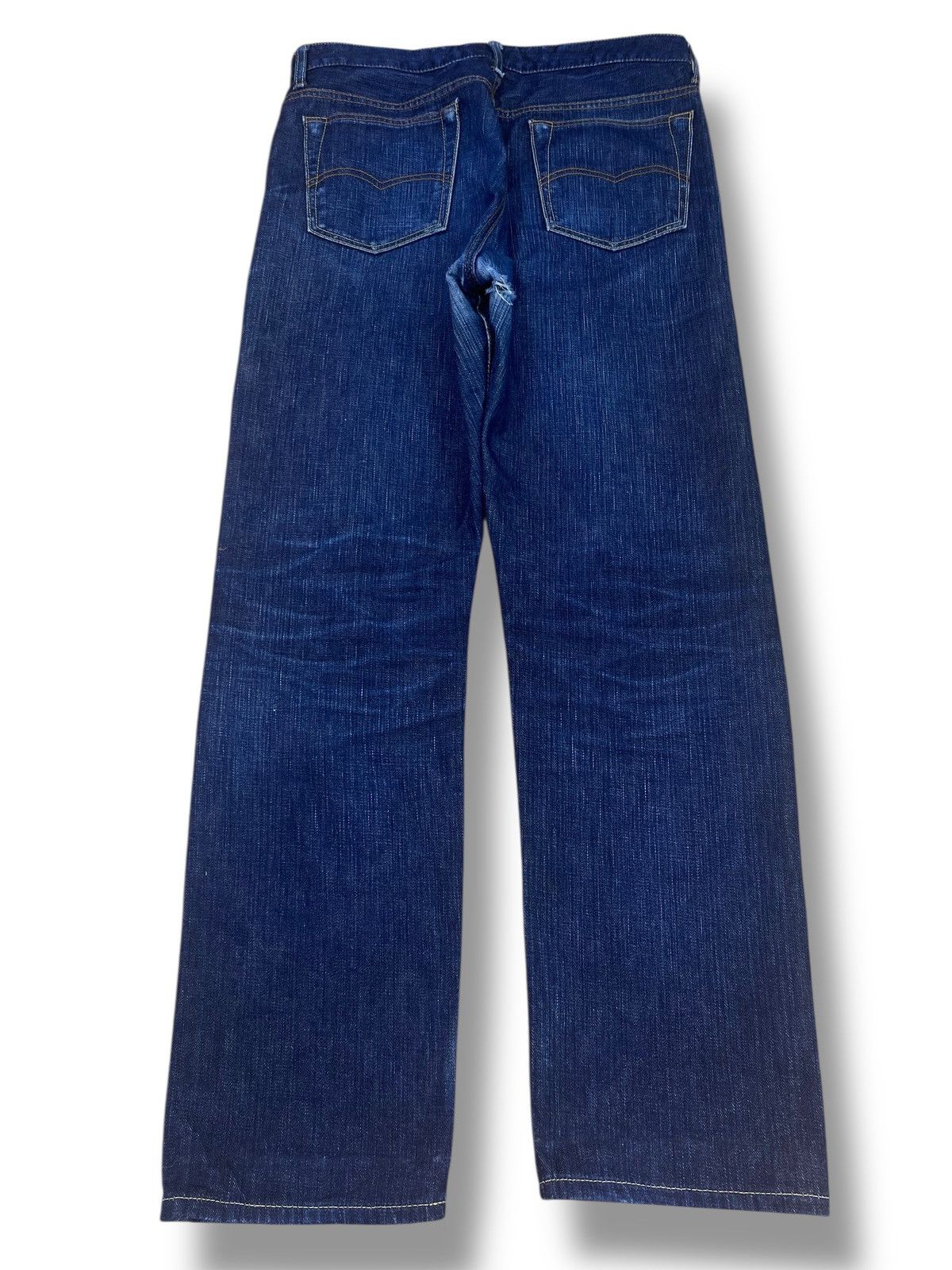 Japanese Brand Japanese Brand Faded Dark Blue Wash Style Loose Jeans Size US 28 / EU 44 - 3 Thumbnail