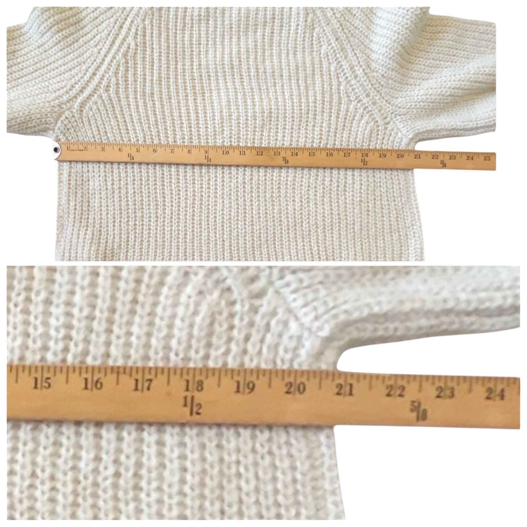 Levi's Levi's Ava Cable Knit Sweater in Almond Milk, L, NWT Size L / US 10 / IT 46 - 9 Thumbnail