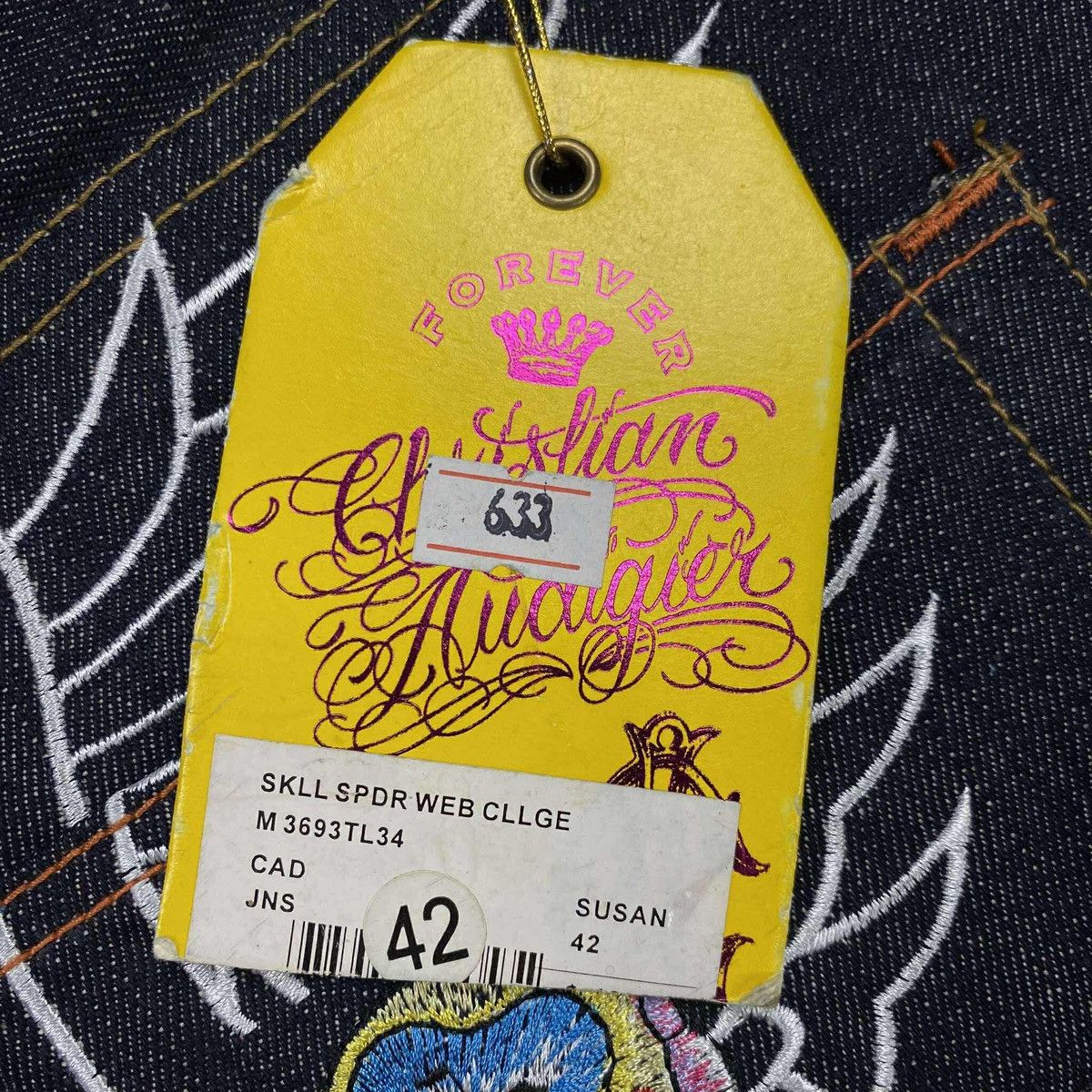 Ed Hardy Rare 2001 Snake Serpent Christian Audigier Jeans Size US 44 / EU 60 - 6 Thumbnail