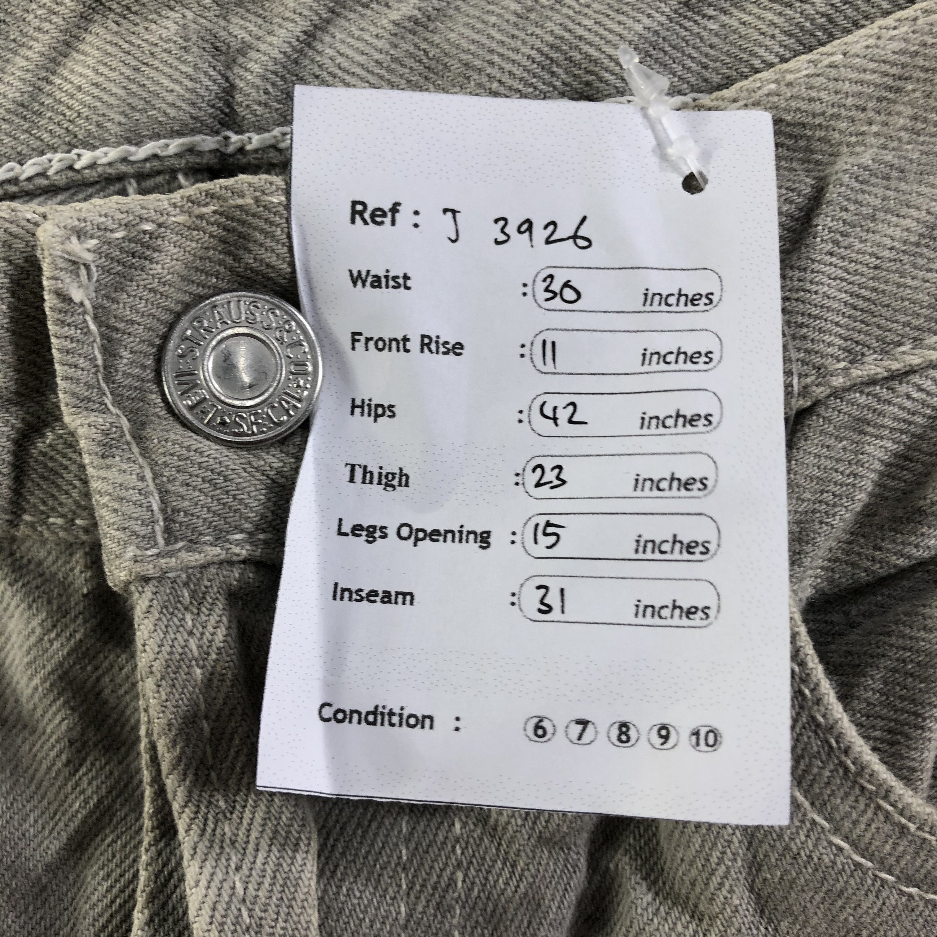 Levi's Vintage Light Wash Levis 501 Jeans-J3926 Size US 30 / EU 46 - 11 Thumbnail
