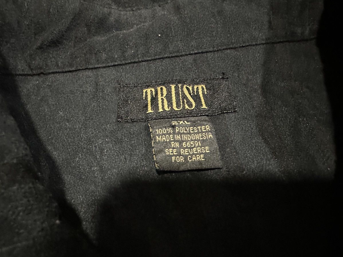 Designer × Japanese Brand × Vintage 🔥Sick Y2K Trust Jacquard Shirt Oversized Size US XXL / EU 58 / 5 - 6 Thumbnail