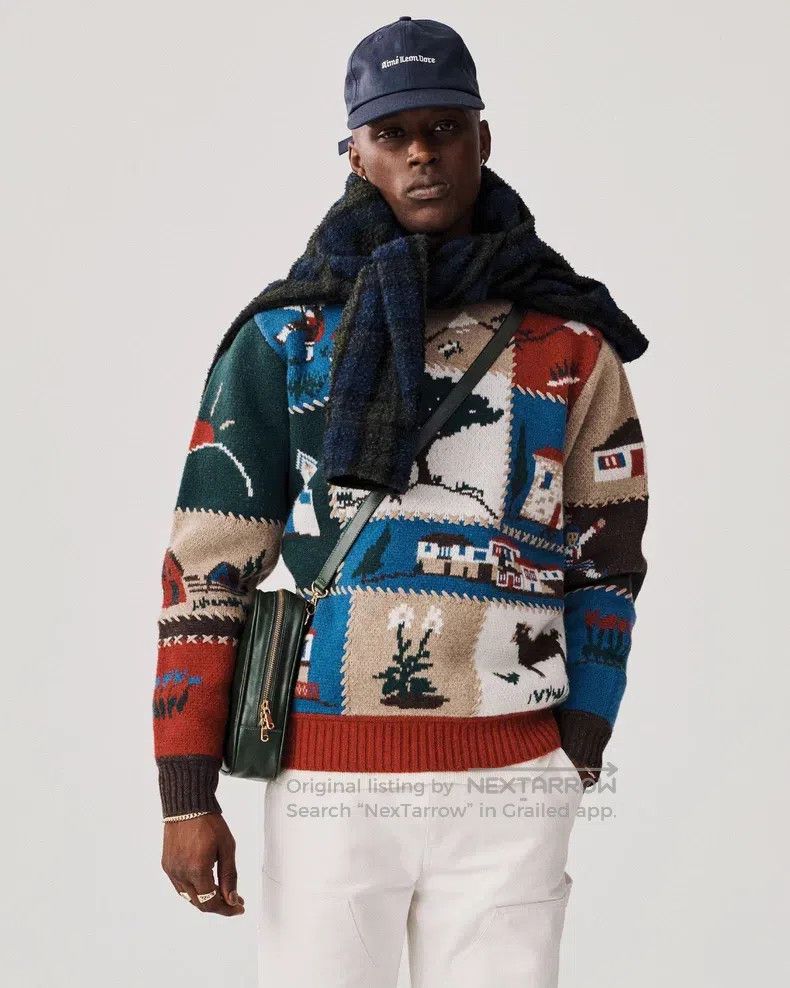 Aime Leon Dore Aime Leon Dore Rustic Patchwork Jacquard Crewneck Sweater Size US L / EU 52-54 / 3 - 1 Thumbnail