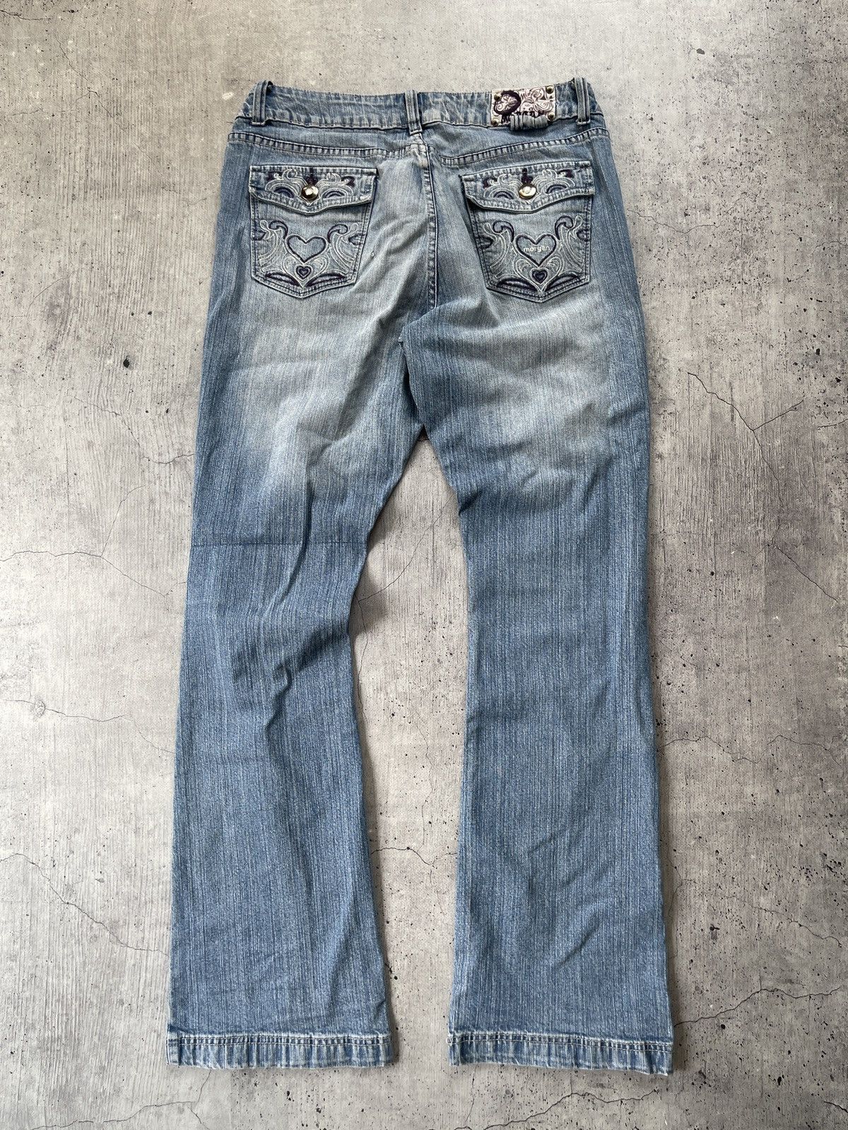 Jean punk grunge washed faded y2k bootcut jeans Size US 34 / EU 50 - 1 Thumbnail