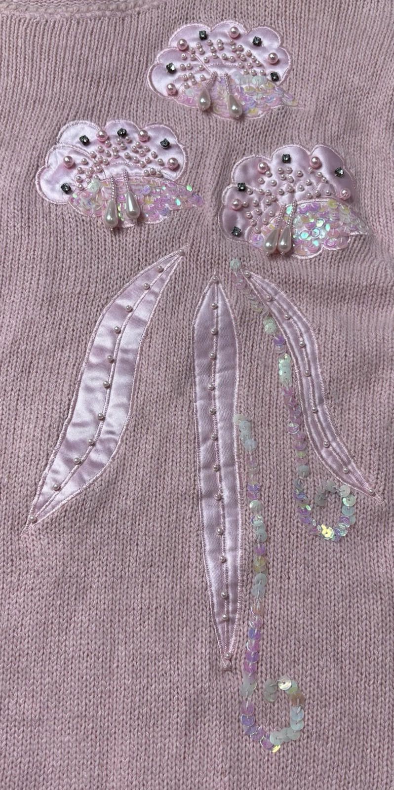 Other VTG Shopely Knits Sweater Women's L Silk Angora Blend Beaded Size L / US 10 / IT 46 - 4 Thumbnail