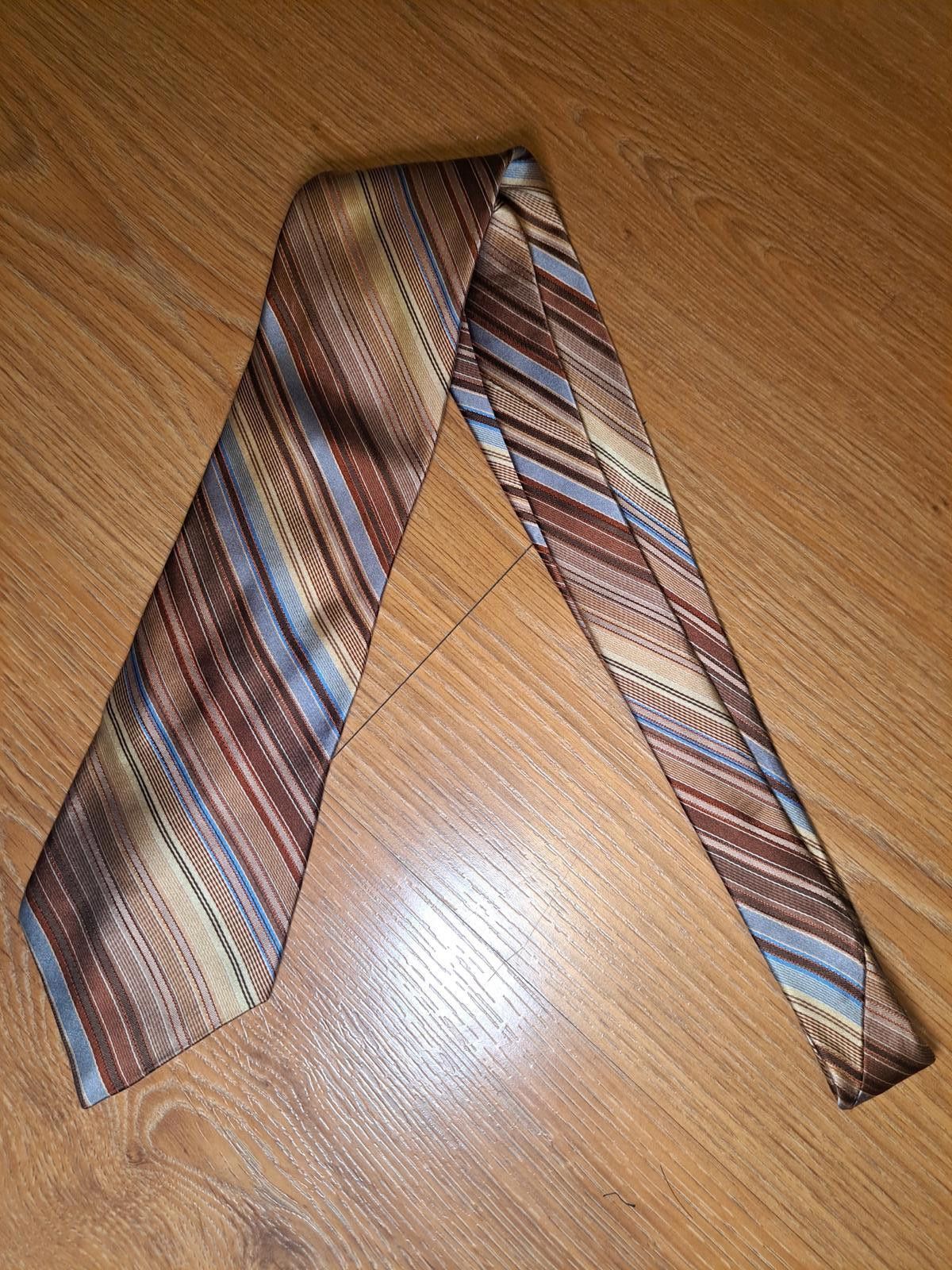 Ike Behar Ike Behar Tie Striped Brown Multicolor Silk Handmade USA Size ONE SIZE - 5 Thumbnail