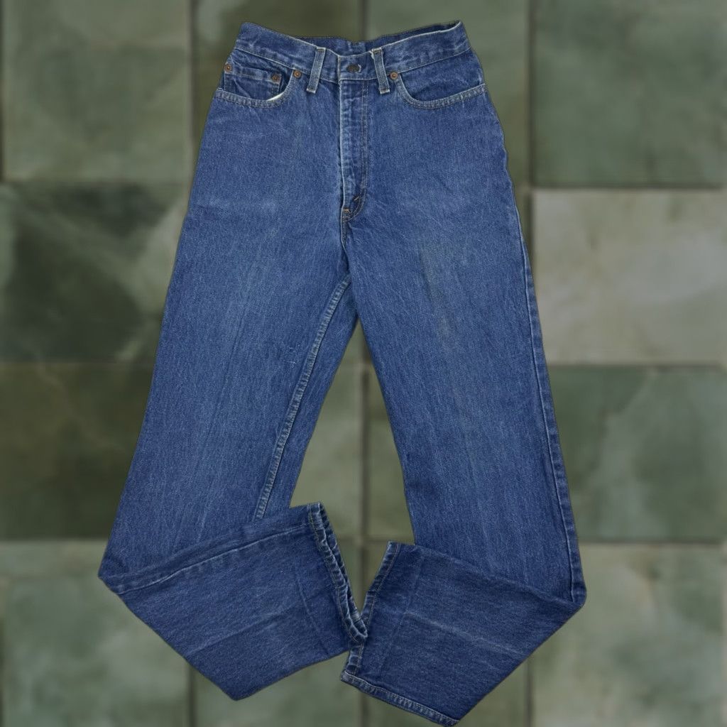 Levi's VINTAGE Levi's 522 Jeans Women’s 24x31 Tapered High Waisted 1970s 1980s Blue Size 42" / US 20 - 1 Thumbnail