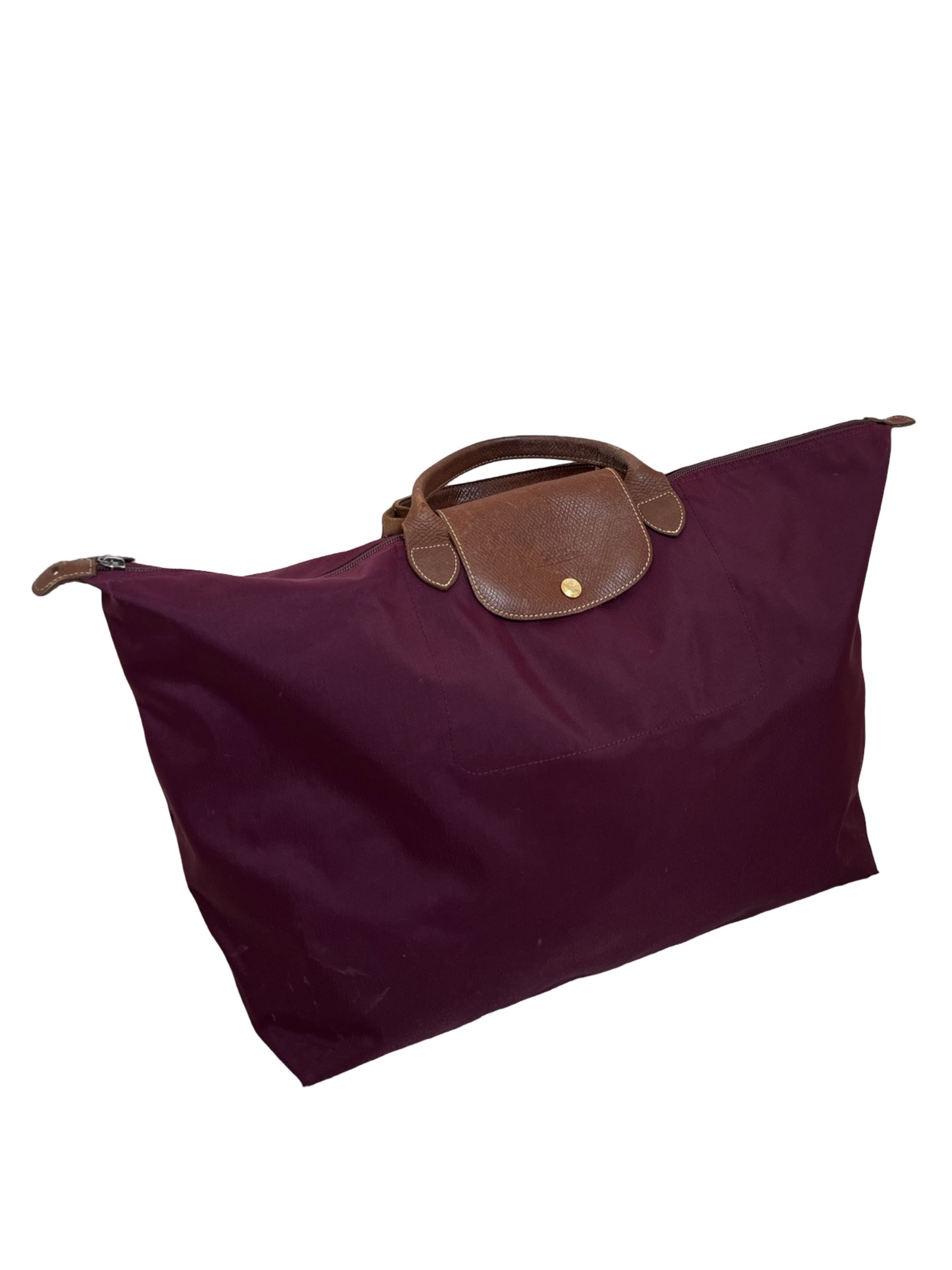 Vintage Longchamp Les Pliages Type L Big Nylon Bag Purple