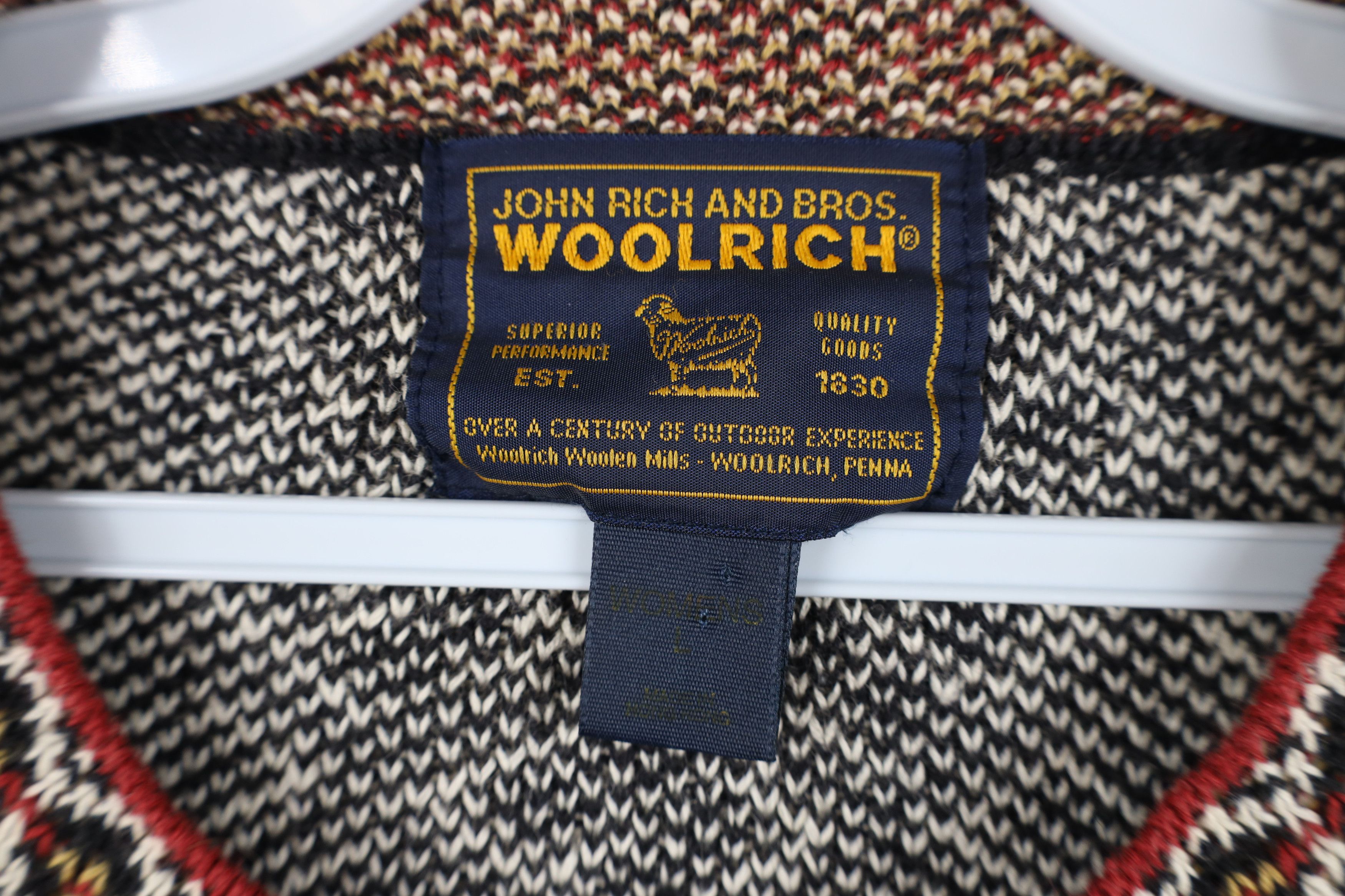Woolrich Woolen Mills Vintage 90s Woolrich Fair Isle Knit Button Cardigan Sweater Size L / US 10 / IT 46 - 9 Thumbnail