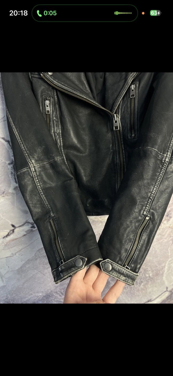 Allsaints AllSaints Cargo Biker Used Style Leather Jacket ! Size S / US 4 / IT 40 - 6 Thumbnail