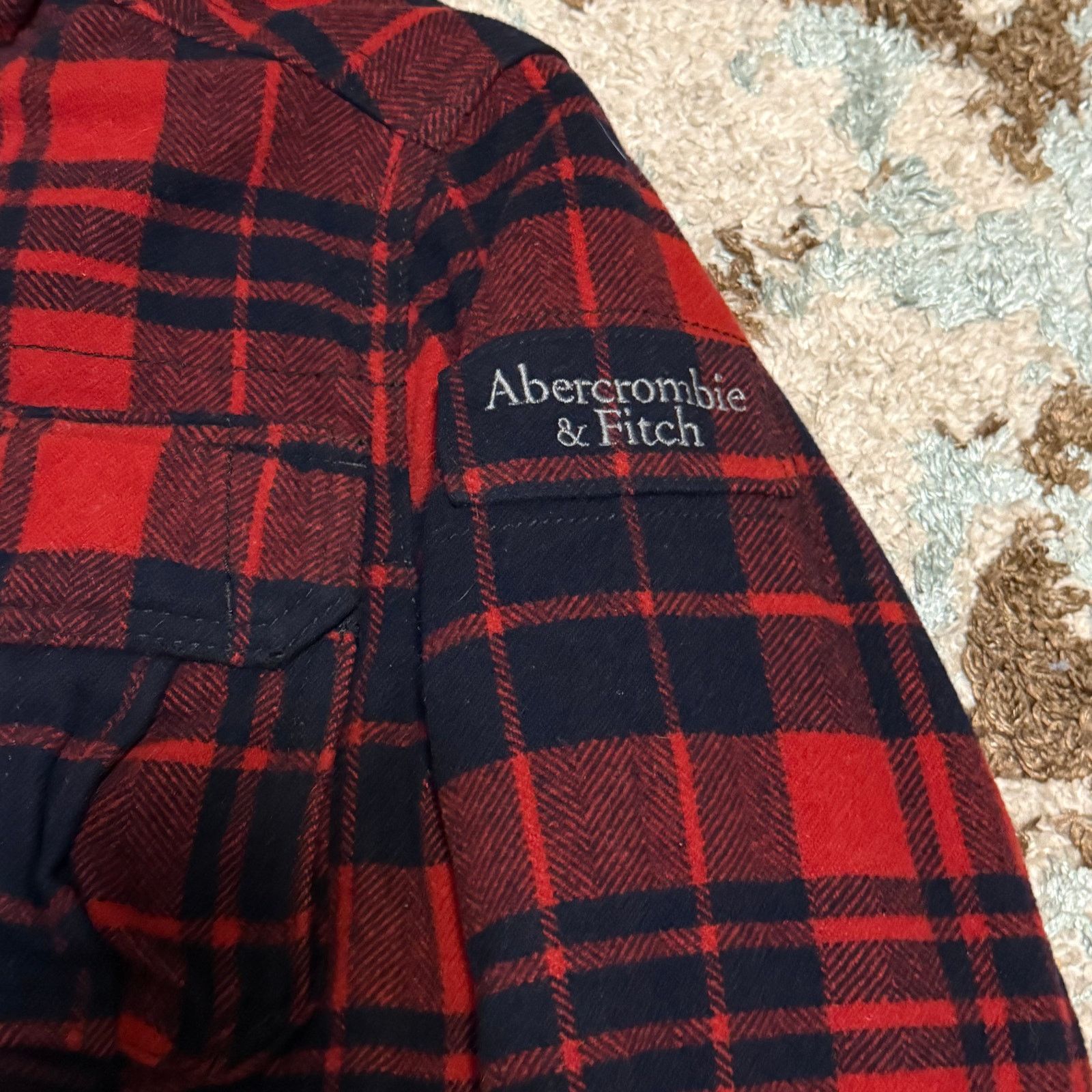 Abercrombie & Fitch Vintage Abercrombie & Fitch Plaid Wool Barn Jacket Small Size US S / EU 44-46 / 1 - 4 Thumbnail
