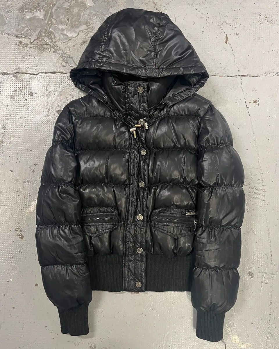 John Galliano AW2010 John Galliano Black Puffer Hooded Jacket Size XS / US 0-2 / IT 36-38 - 1 Thumbnail