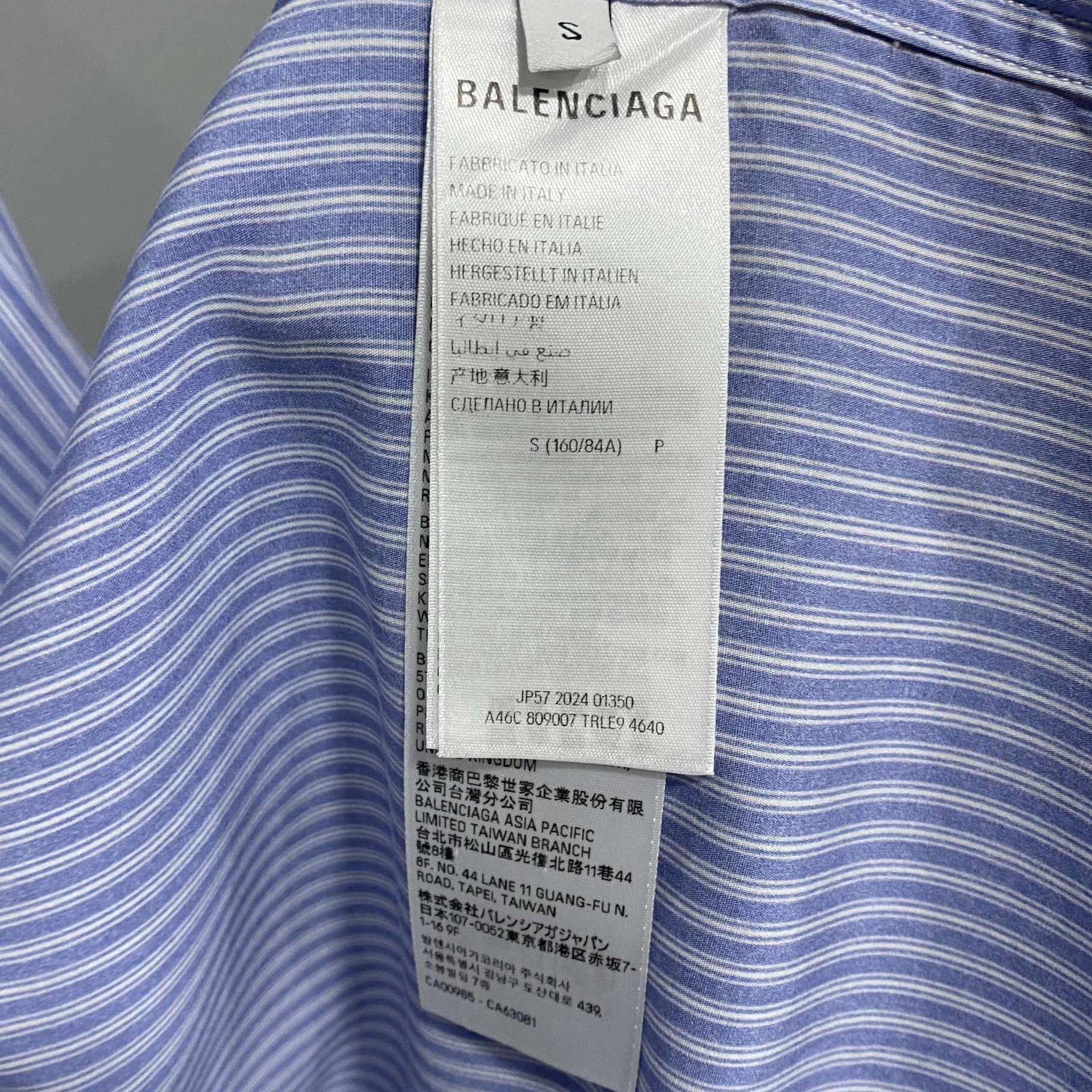 Balenciaga Balenciaga blue and white stripe shirt S Size US S / EU 44-46 / 1 - 4 Thumbnail