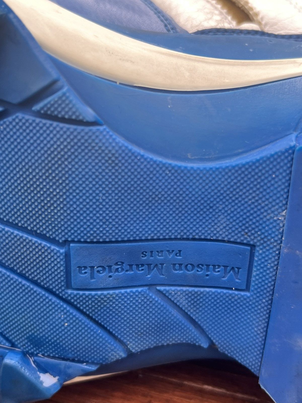 Maison Margiela Maison Margiela Retro Fit High-Top Sneakers Blue/White Size US 11 / EU 44 - 5 Thumbnail