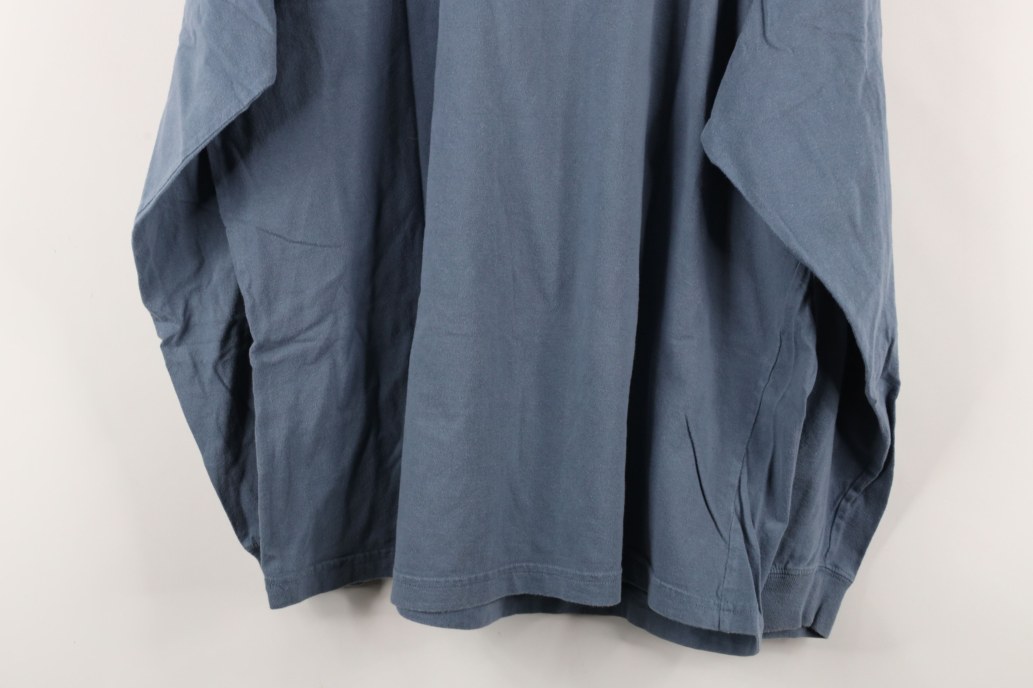 Vintage Vintage 90s Streetwear Blank Long Sleeve T-Shirt Blue Cotton Size US XL / EU 56 / 4 - 9 Thumbnail