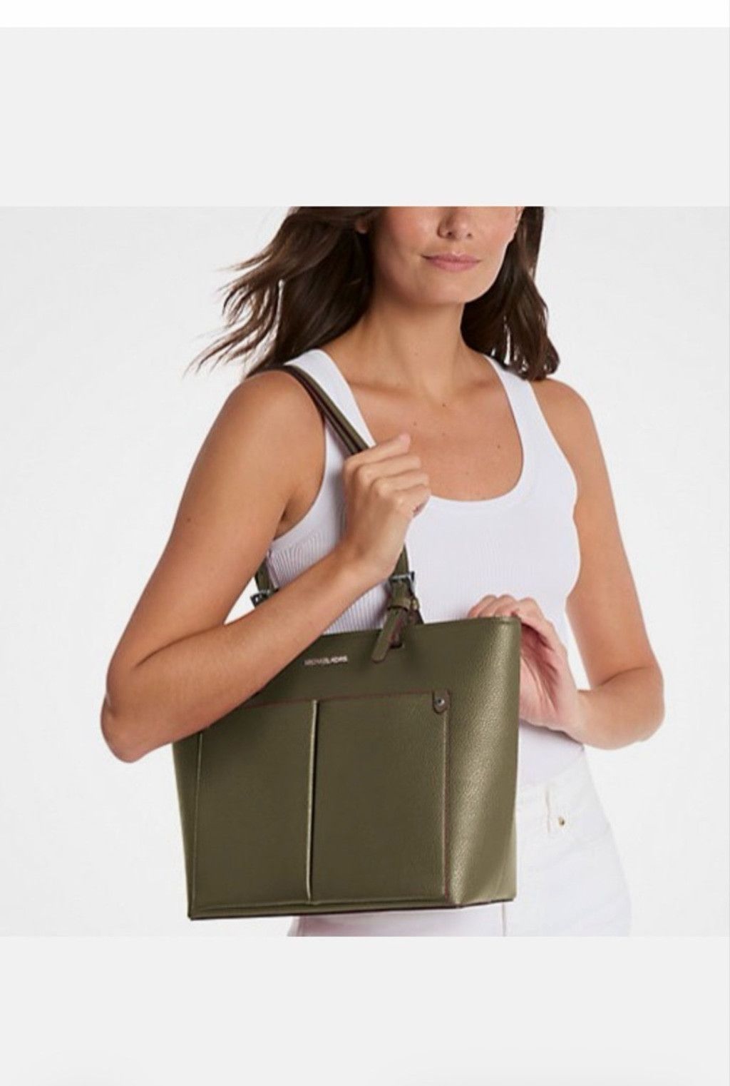 Michael Kors Michael Kors Jet Set Travel Olive Green Tote Bag Size ONE SIZE - 10 Thumbnail