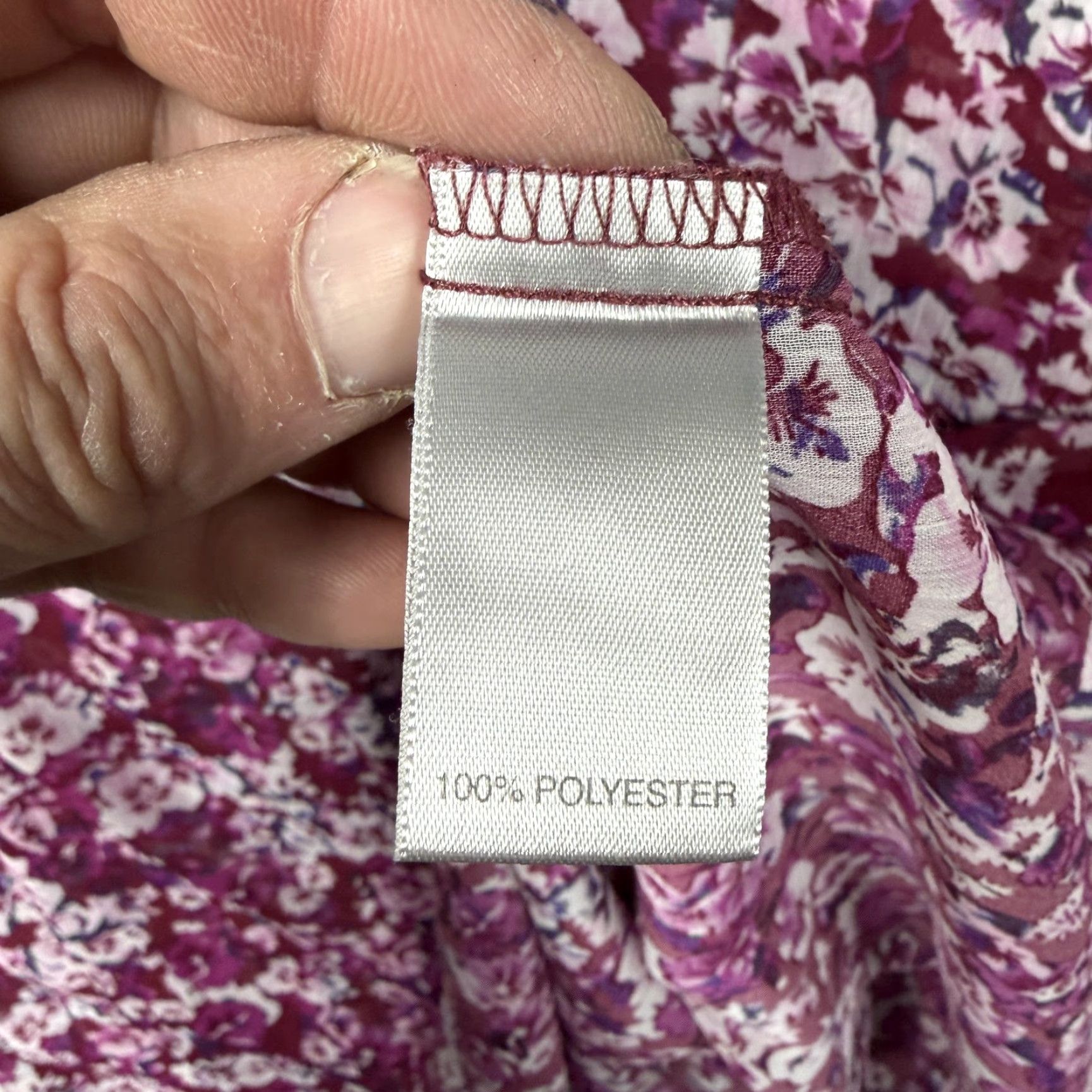 Avenue Avenue Blouse Womens 18/20 Plus Purple Floral Chiffon Boho Cottagecore Layering Size XXL / US 16-18 / IT 52-54 - 7 Thumbnail