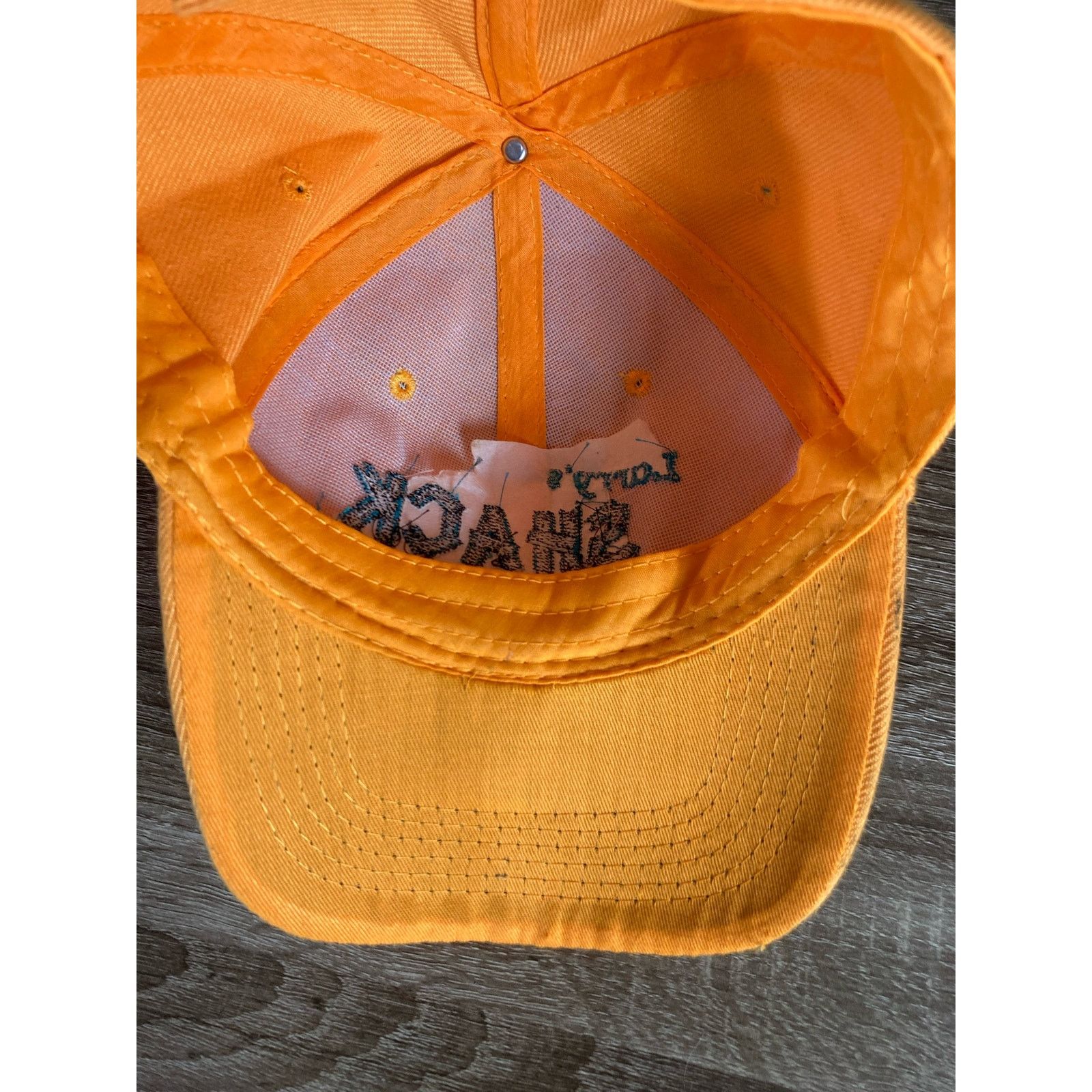 Vintage Larry's Shack Port Canaveral Orange Embroidered Hat Size ONE SIZE - 10 Thumbnail