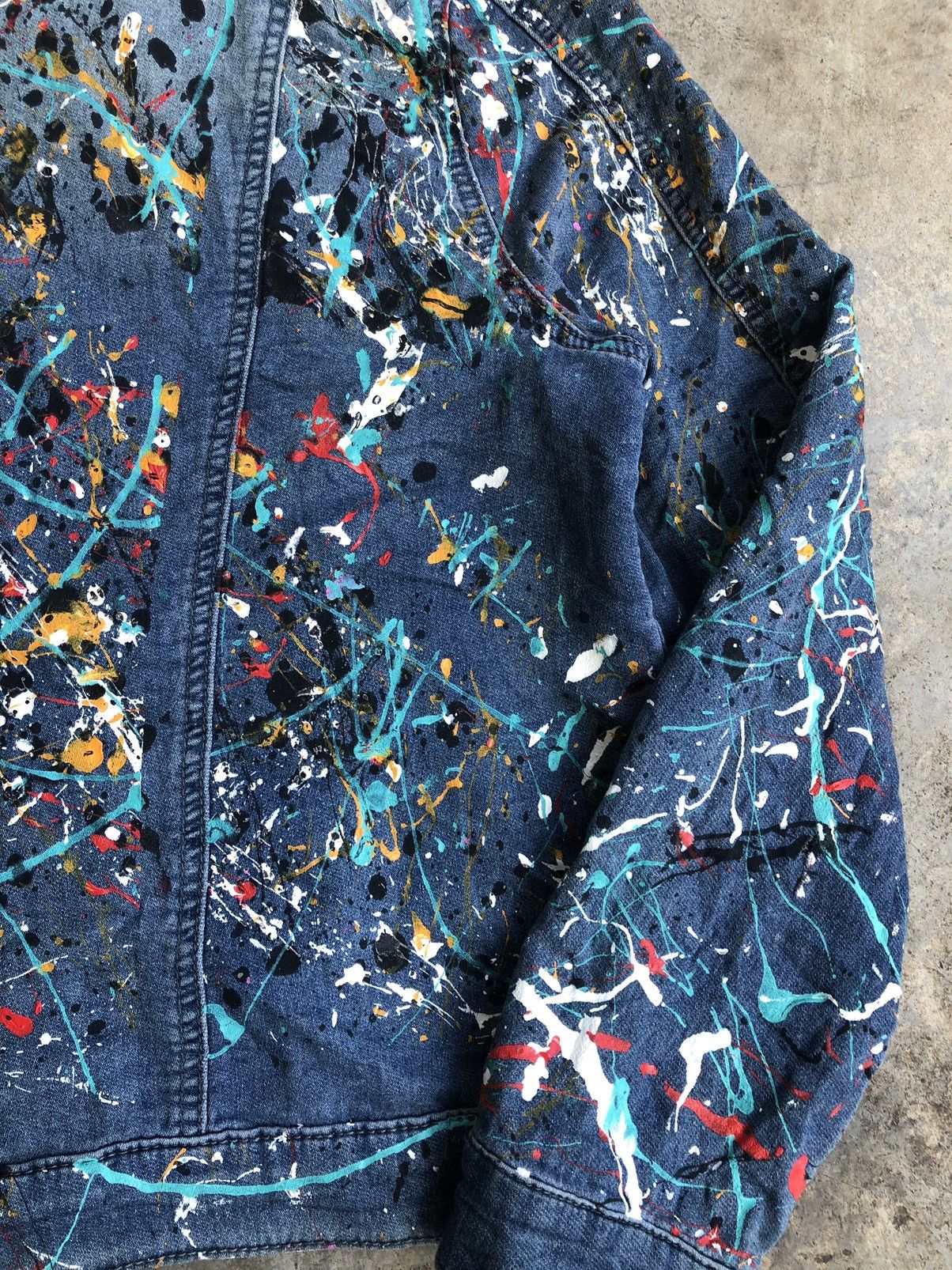 Buffalo David Bitton 💥RARE💥Vintage Buffalo David Bitton Paint Splash Denim Jacket Size US M / EU 48-50 / 2 - 14 Thumbnail