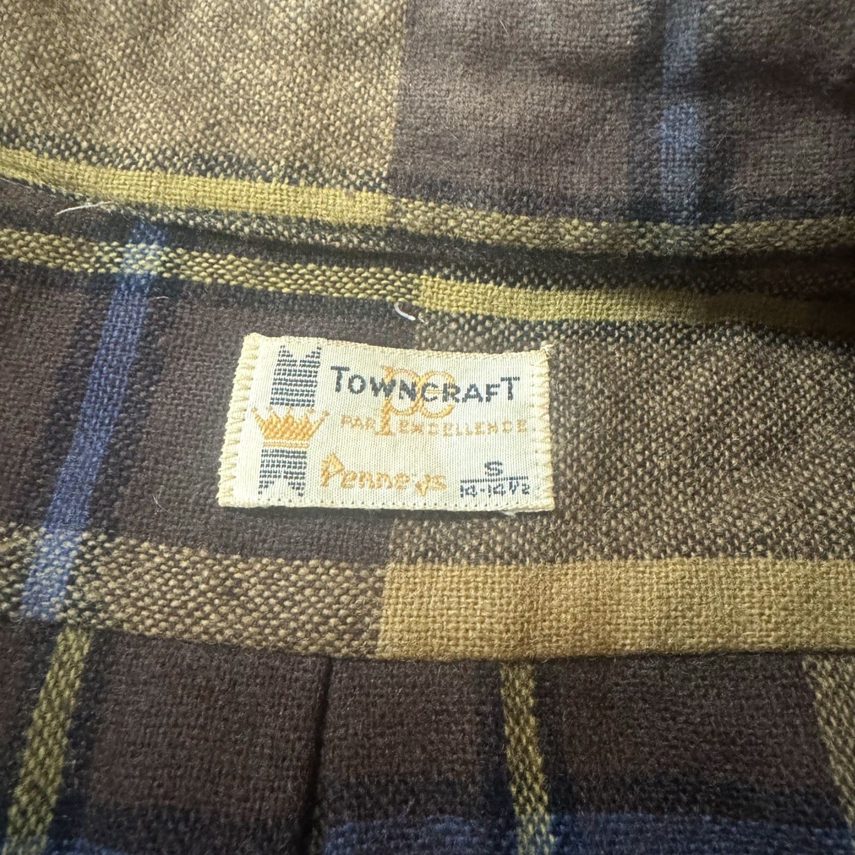 Vintage VINTAGE Penneys Towncraft Shirt Plaid Button Front VTG green S Rockabilly 1950s 60s Mens Size US S / EU 44-46 / 1 - 5 Thumbnail